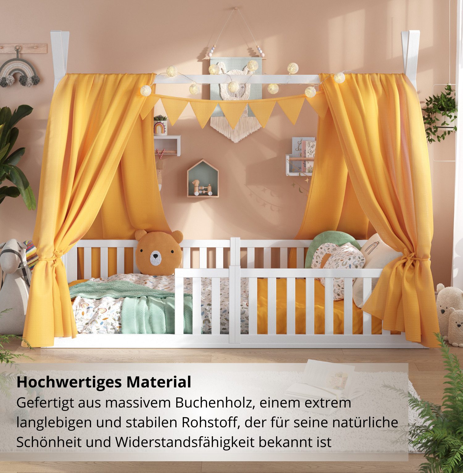 Alavya Home® Kinderbett Bodenbett SKY SET günstig online kaufen