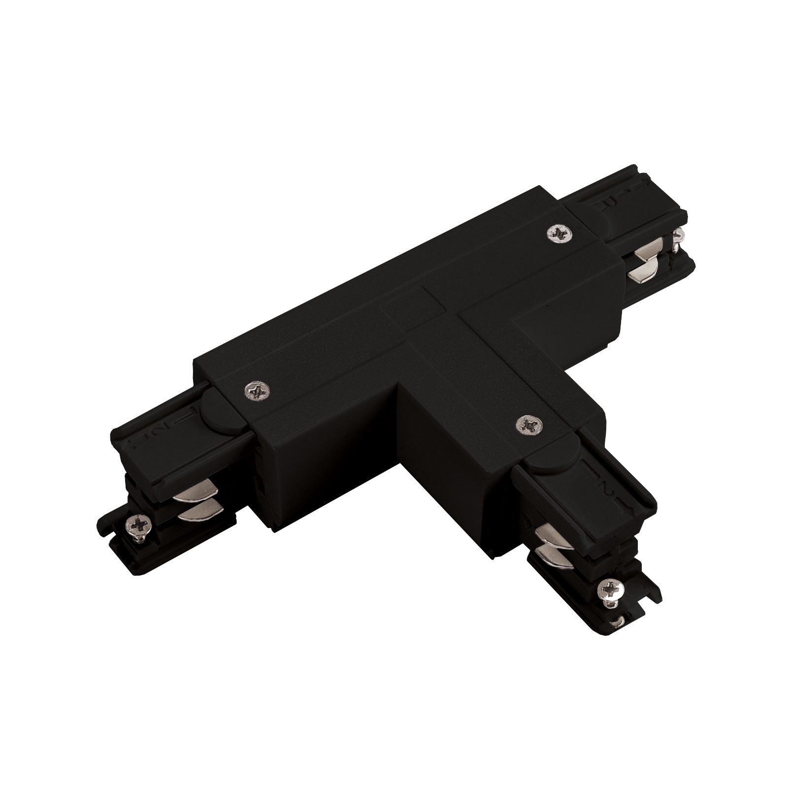 Spectrum Schienensystem-Verbinder SPS-2 Leitungsverbinder für 3-Phasen Stromschiene IP20 Schwarz T links, 16.5 cm, Leitungsverbinder für 3 Phasen Stromschiene T links