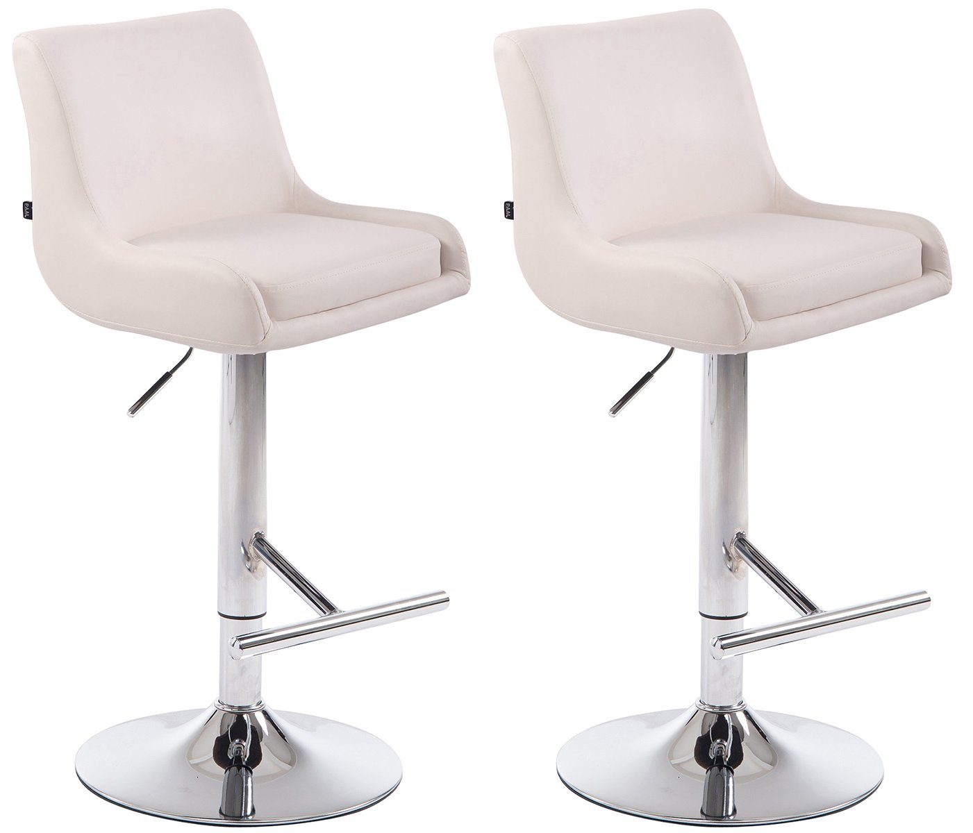 Barhocker 2er Set Barhocker Club Kunstleder chrom