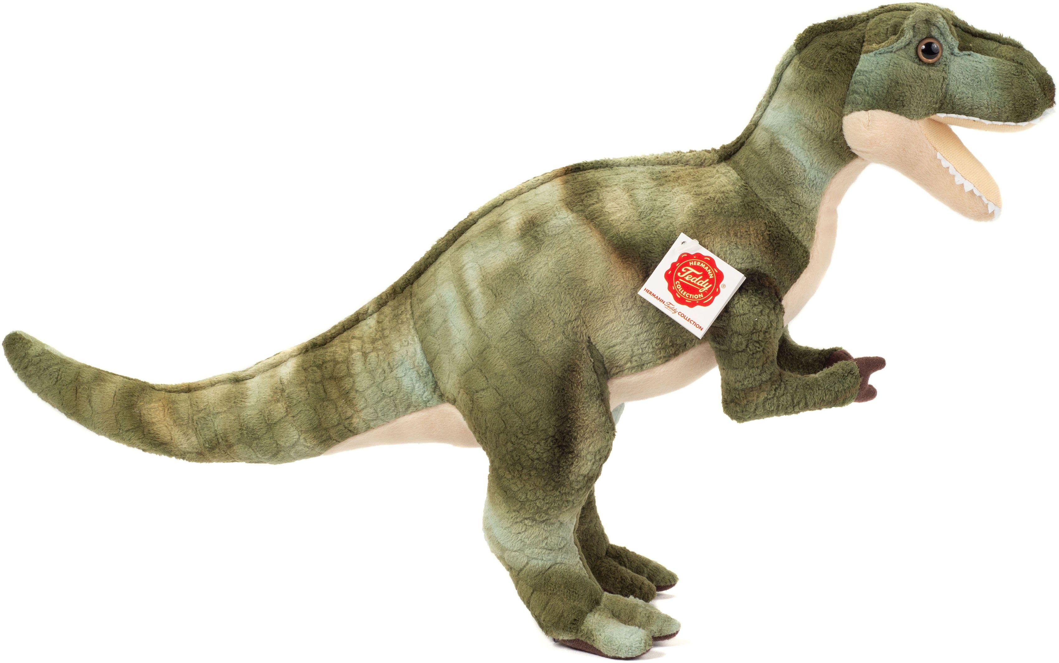 Teddy Hermann® Kuscheltier Dinosaurier T-Rex dunkelgrün, 55 cm, zum Teil aus recyceltem Material