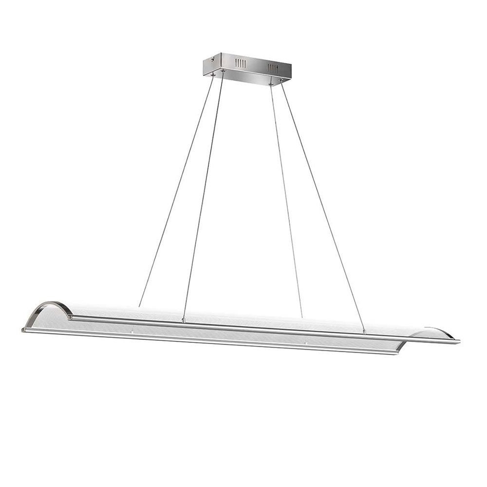 WOFI LED-Hängeleuchte, LED-Leuchtmittel fest verbaut, Warmweiß, Neutralweiß, Tageslichtweiß, Pendelleuchte Hängelampe Pendelleuchte Esszimmer Alu gebürstet