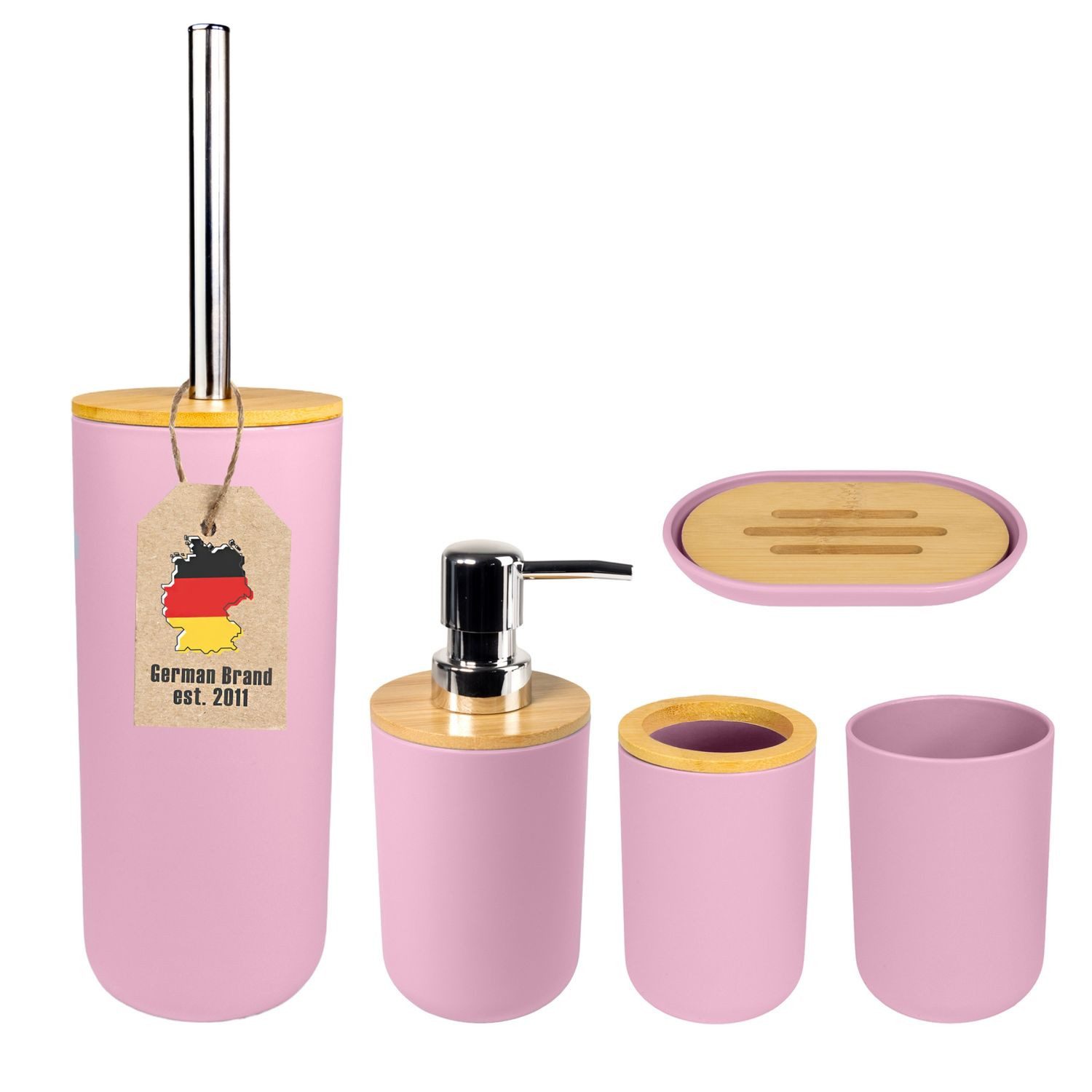 Intirilife Badaccessoire-Set, Set, 5 tlg., Bad Set Zahnbürstenbecher Seifen günstig online kaufen