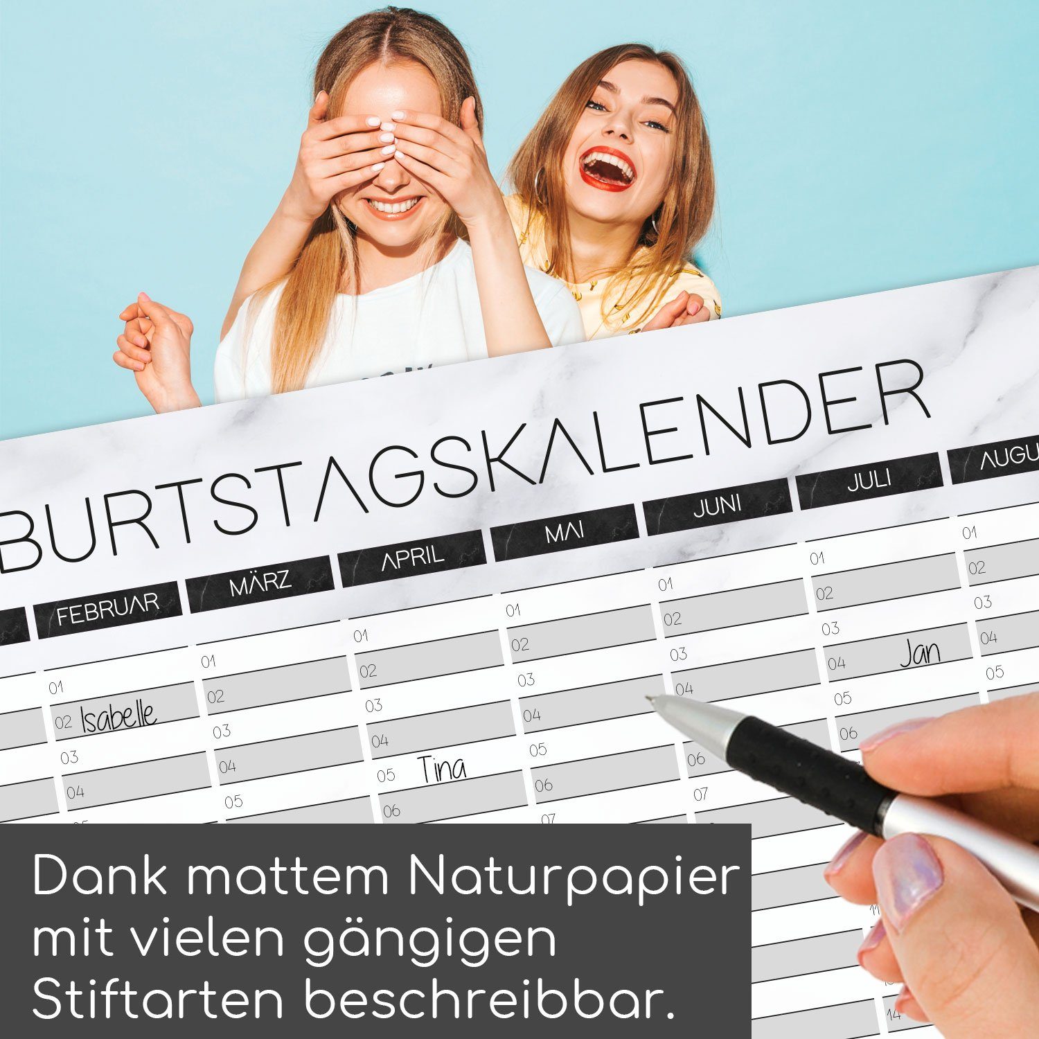 Timr Platzset Geburtstags-Wandkalender günstig online kaufen