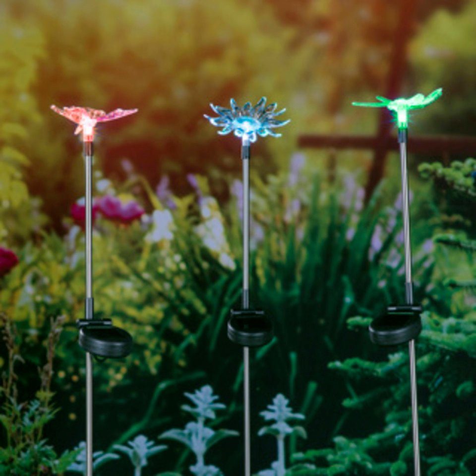 Haushalt International Gartenstecker Dekostecker mit Solarleuchte günstig online kaufen