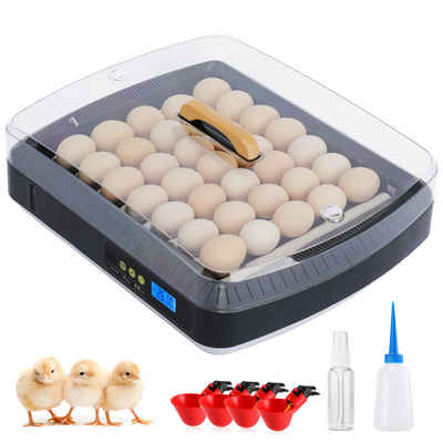 LUCKZON Reptilieninkubator Inkubator Brutmaschine Vollautomatisch 35 Eier Motorbrüter Geflügel, Temperatur- und Feuchtigkeitsanzeige, Automatische Eierwendung