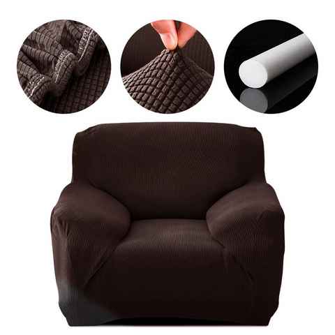 Sofahusse Sofadecken Moderne Couchbezug Sofabezüge mit Armlehne, MULISOFT, Stretch Sofabezug Elastische Couchbezug Sofa Abdeckung