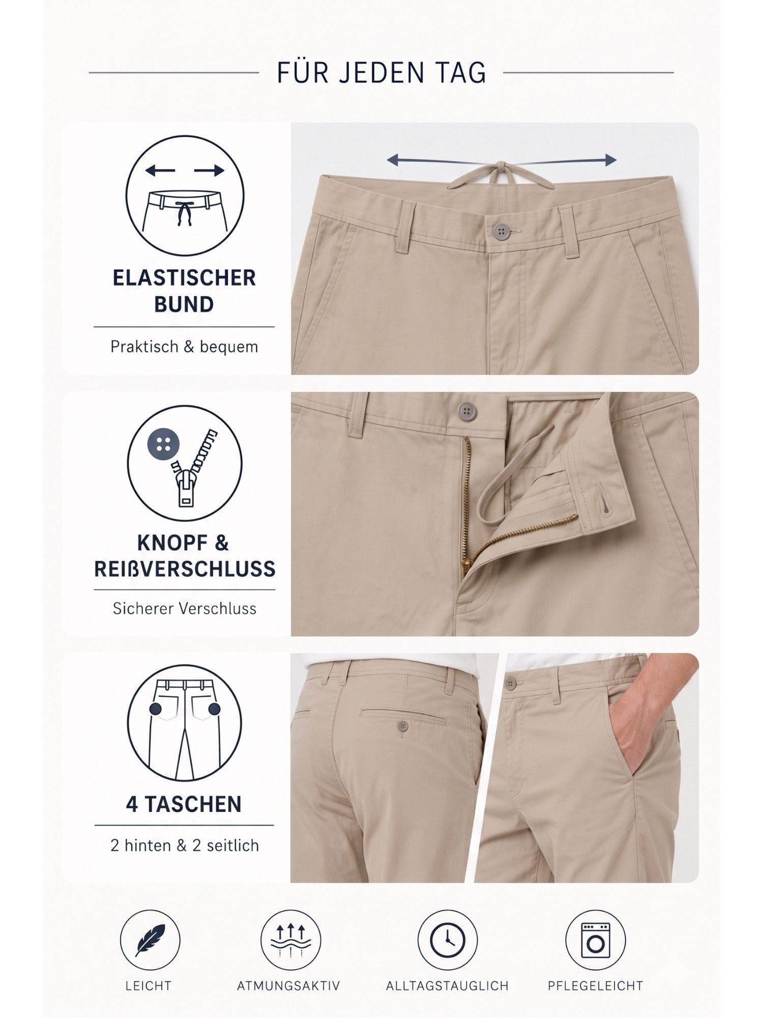 Chinohose Urban Flex Modern Fit Baumwollhose