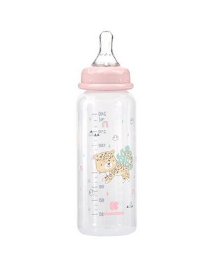 Kikkaboo Babyflasche Babyflasche Savanna PP 240 ml, Silikonsauger Größe M, ab 3 Monaten