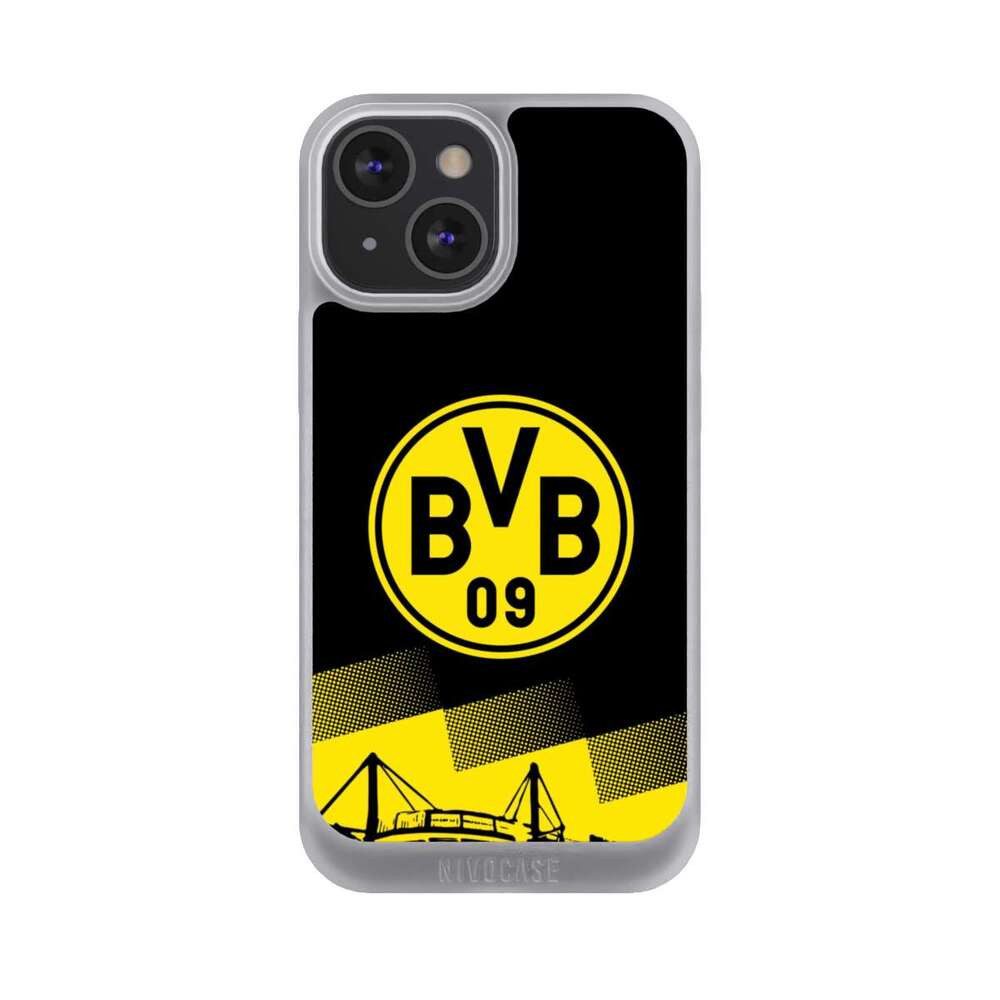 NIVOCASE Handyhülle BVB Borussia Dortmund Stadion BVB Two Tone, Apple iPhone 13 Mini Handyhülle Hülle NIVOpure Case Frozen