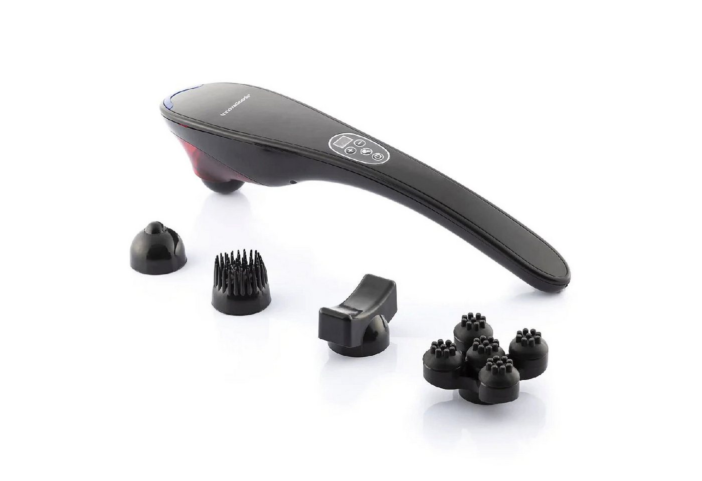 Sport-Knight® Massagegerät Multi-Massagegerät mit Infrarotwärme & 5 Aufsatzköpfen, kabellos, Massagegerät mit 5 Aufsätzen