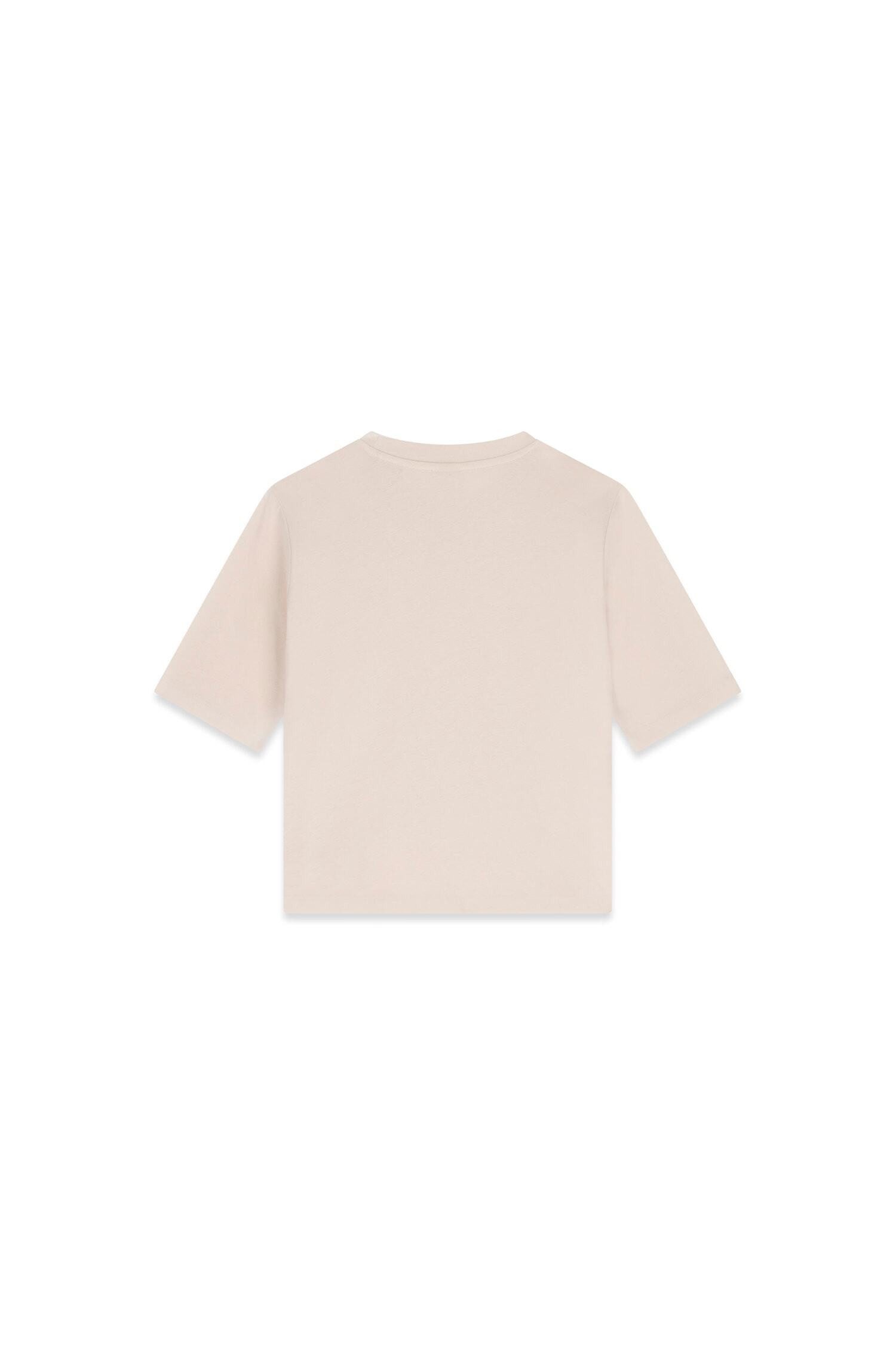 Guess Kurzarmshirt - Boxy T-Shirt aus Baumwolle mit Logo - Damen Boxy T-Shirt aus Baumwolle mit Logo-Patch