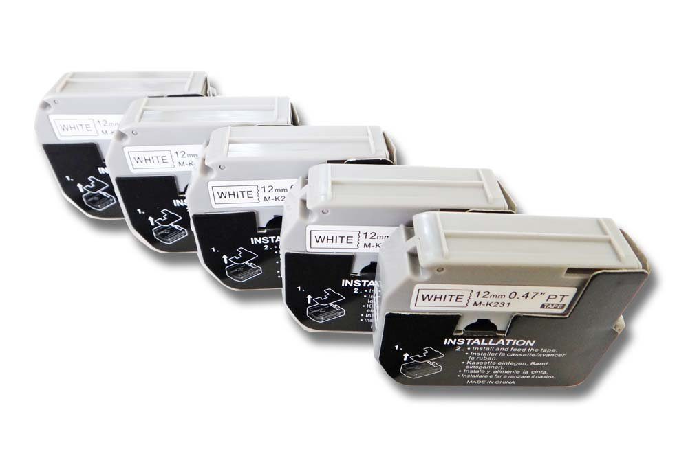 vhbw Beschriftungsband passend für Brother P-Touch 65, 65SL, 70, 65SCCP, 55S, 65SB, 65VP