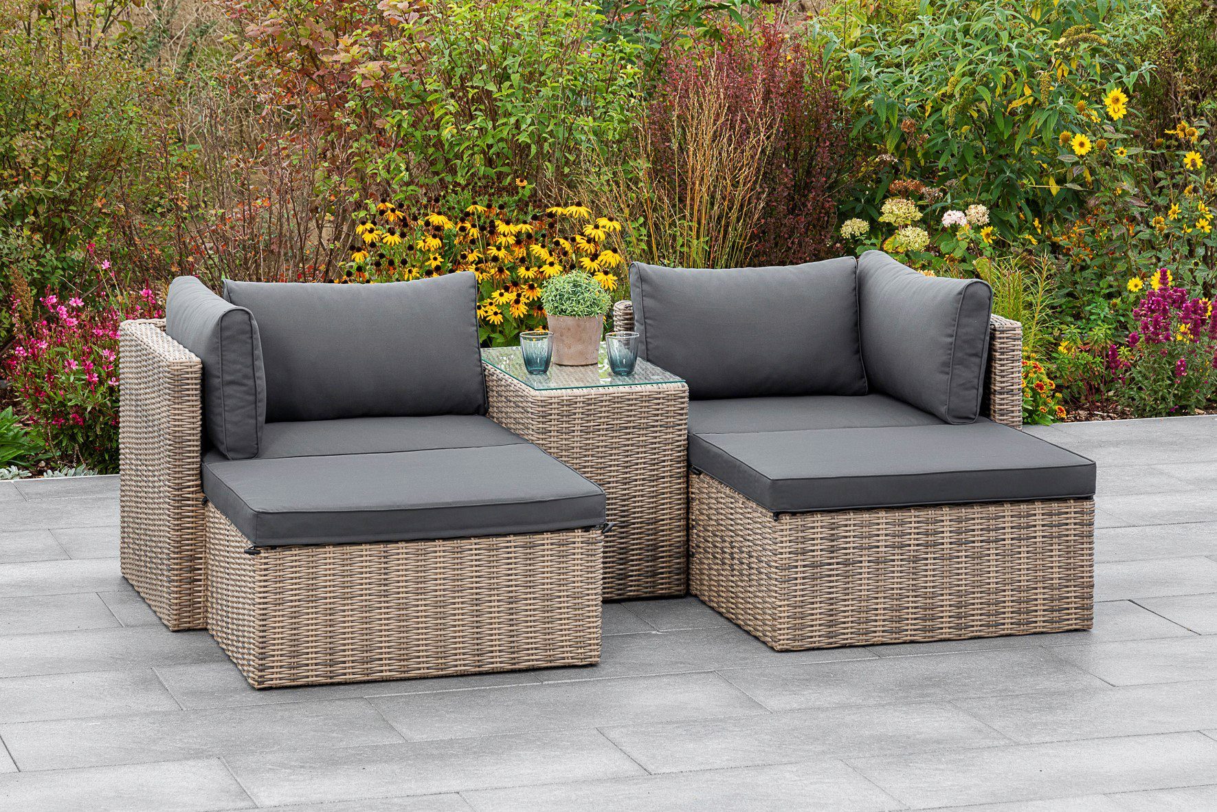 MERXX Garten-Essgruppe Licosa, (5-tlg), 2 Sessel, günstig online kaufen