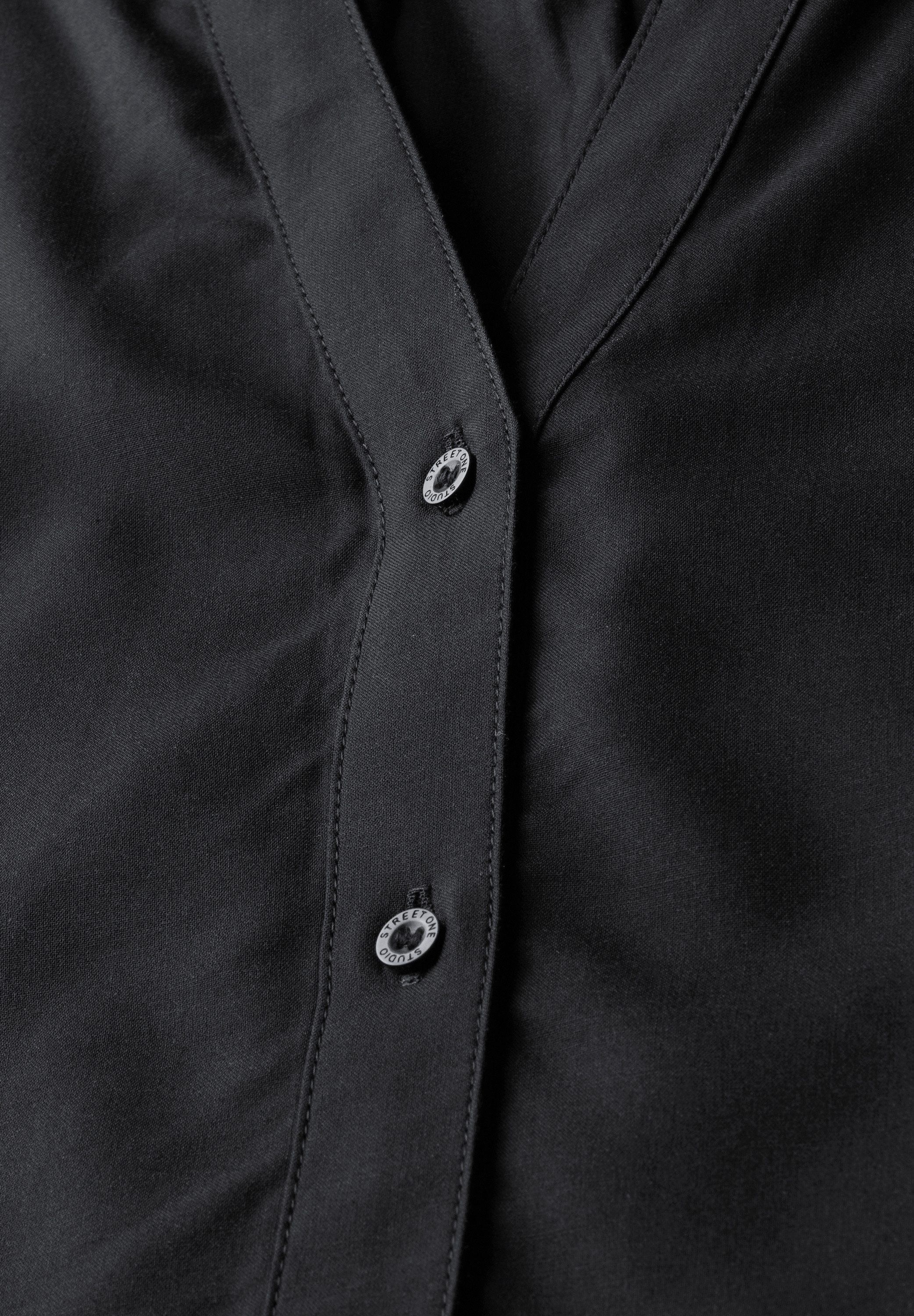 STREET ONE STUDIO Shirtbluse mit geschlitztem Rundhalsausschnitt