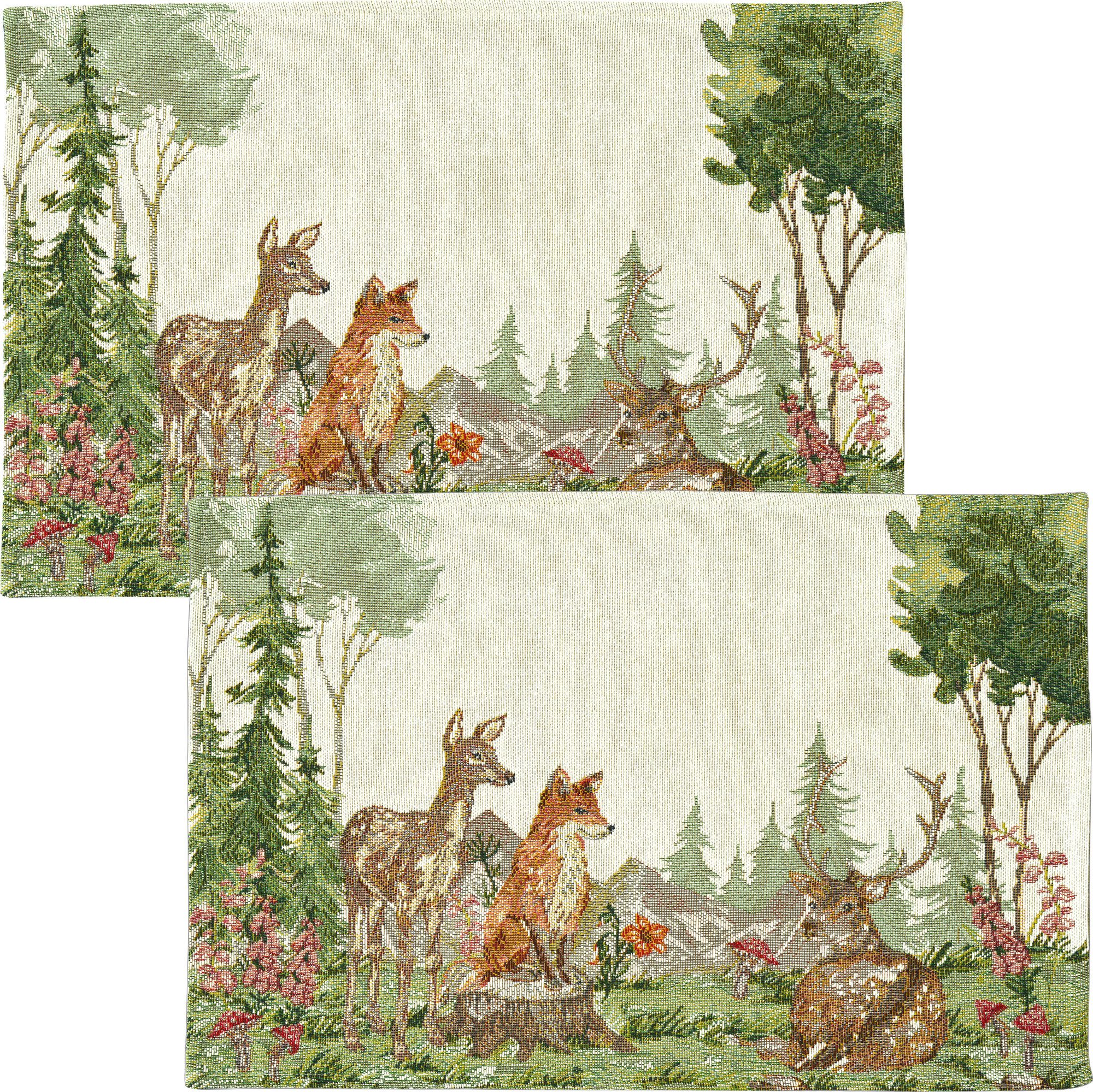 sander table + home Platzset Tischset "Huron" 2er-Pack, Gobelin Motiv: Tiere