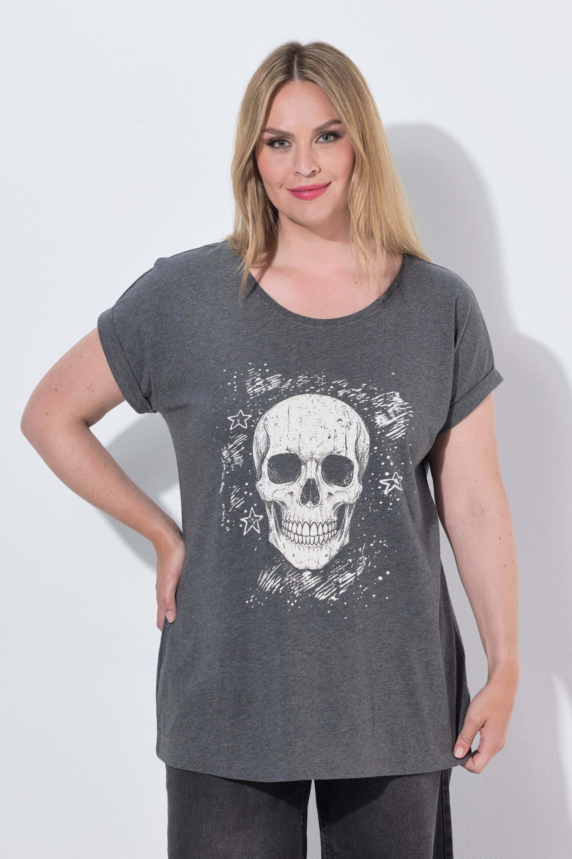 MIAMODA T-Shirt T-Shirt Komfort Fit Totenkopf-Motiv