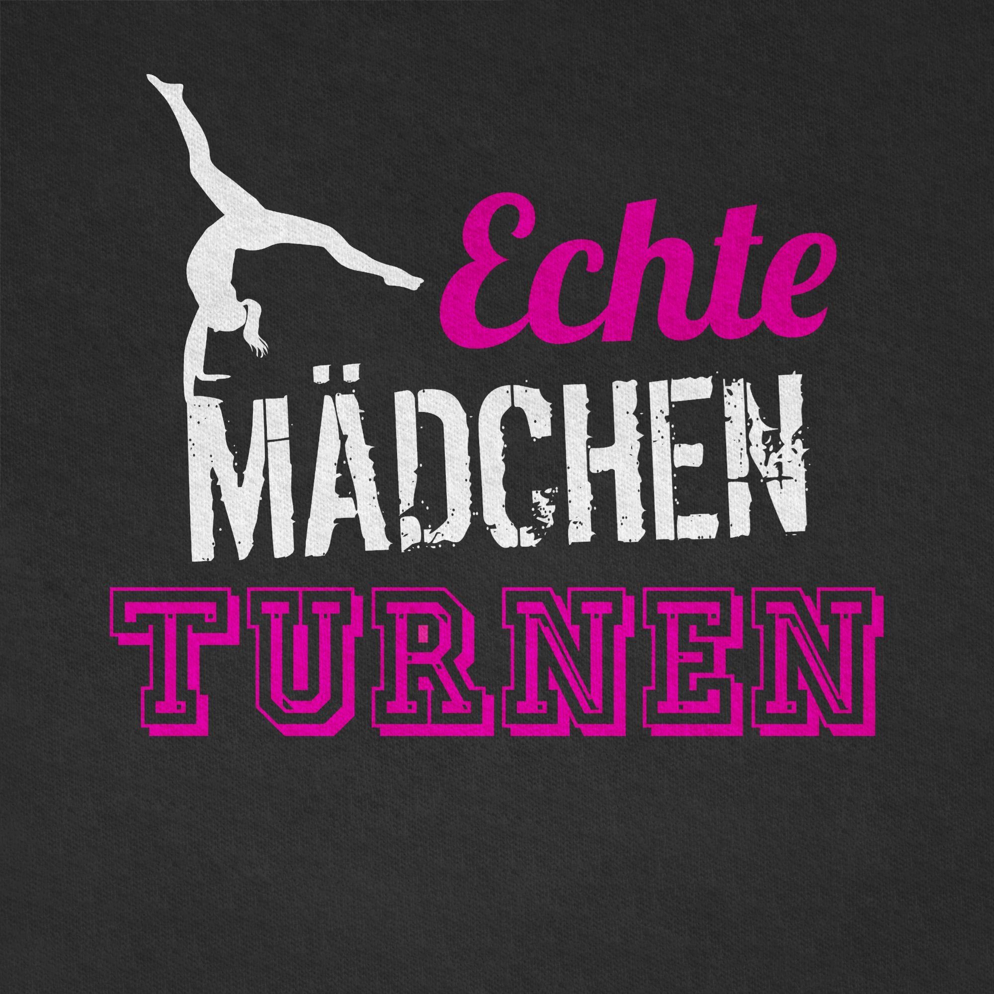 Shirtracer T-Shirt Echte Mädchen turnen I Geschenk Turnerin (1-tlg) Kinder Sport Kleidung