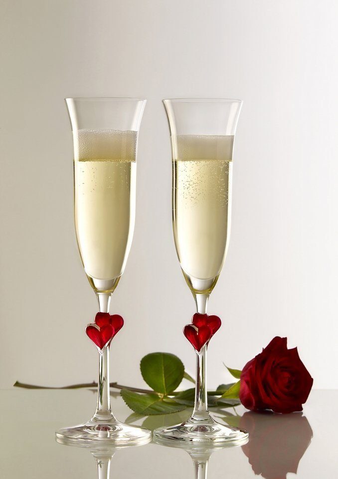 Stölzle Sektglas L'Amour, 2-tlg., Kristallglas, 2-teilig