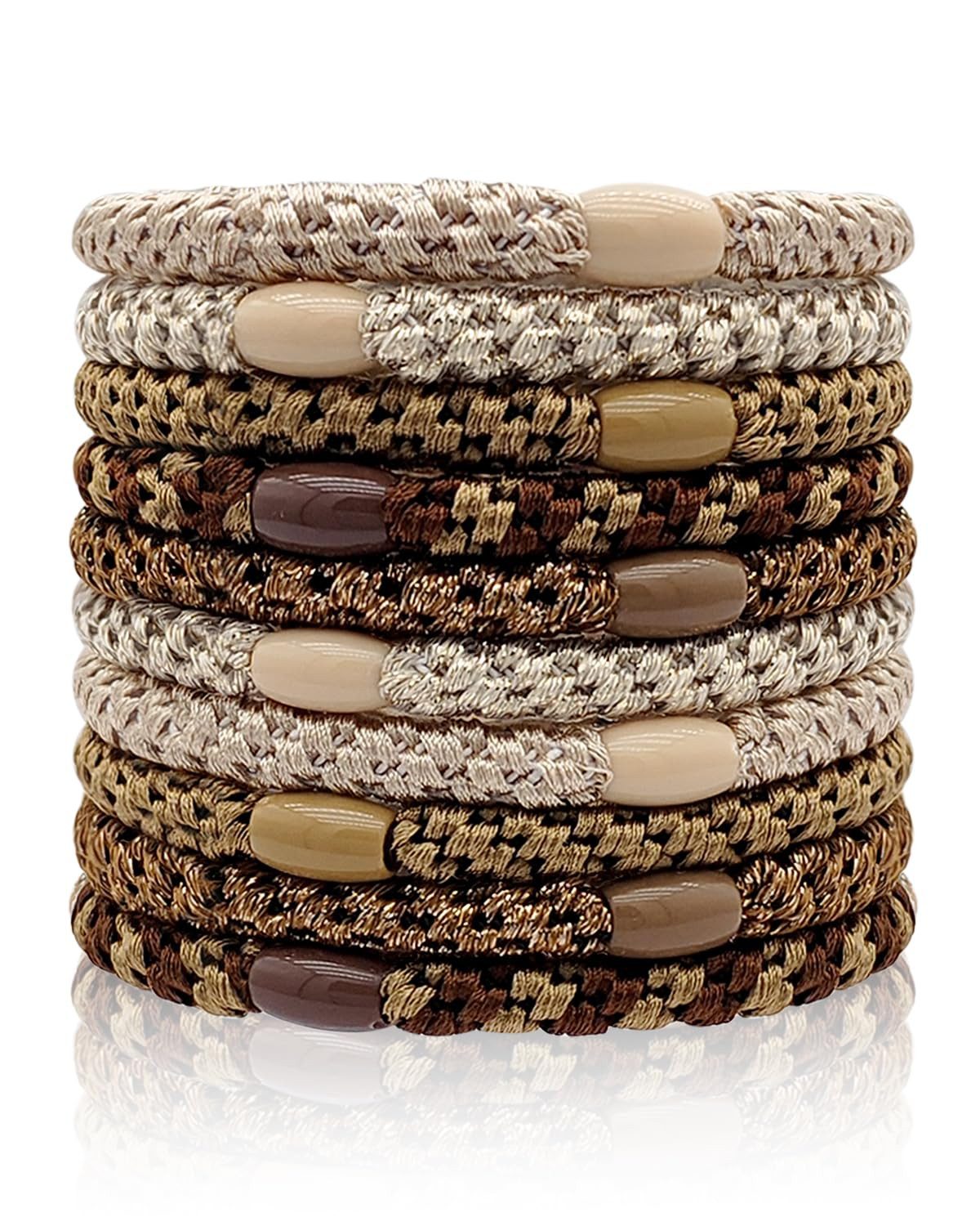 Zaewry Haargummi 10 Stück Haargummis Mehrfarbigen, Mode Elastische Haarbänder