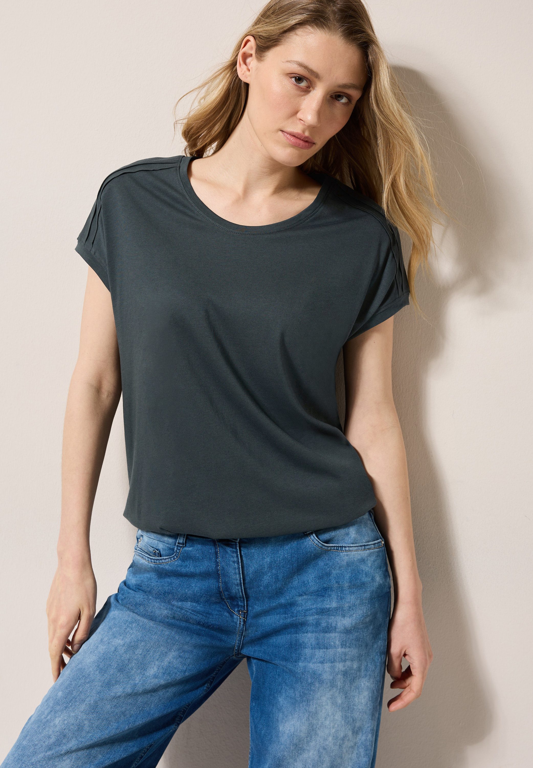 CECIL T-Shirt mit elastischem Bund günstig online kaufen