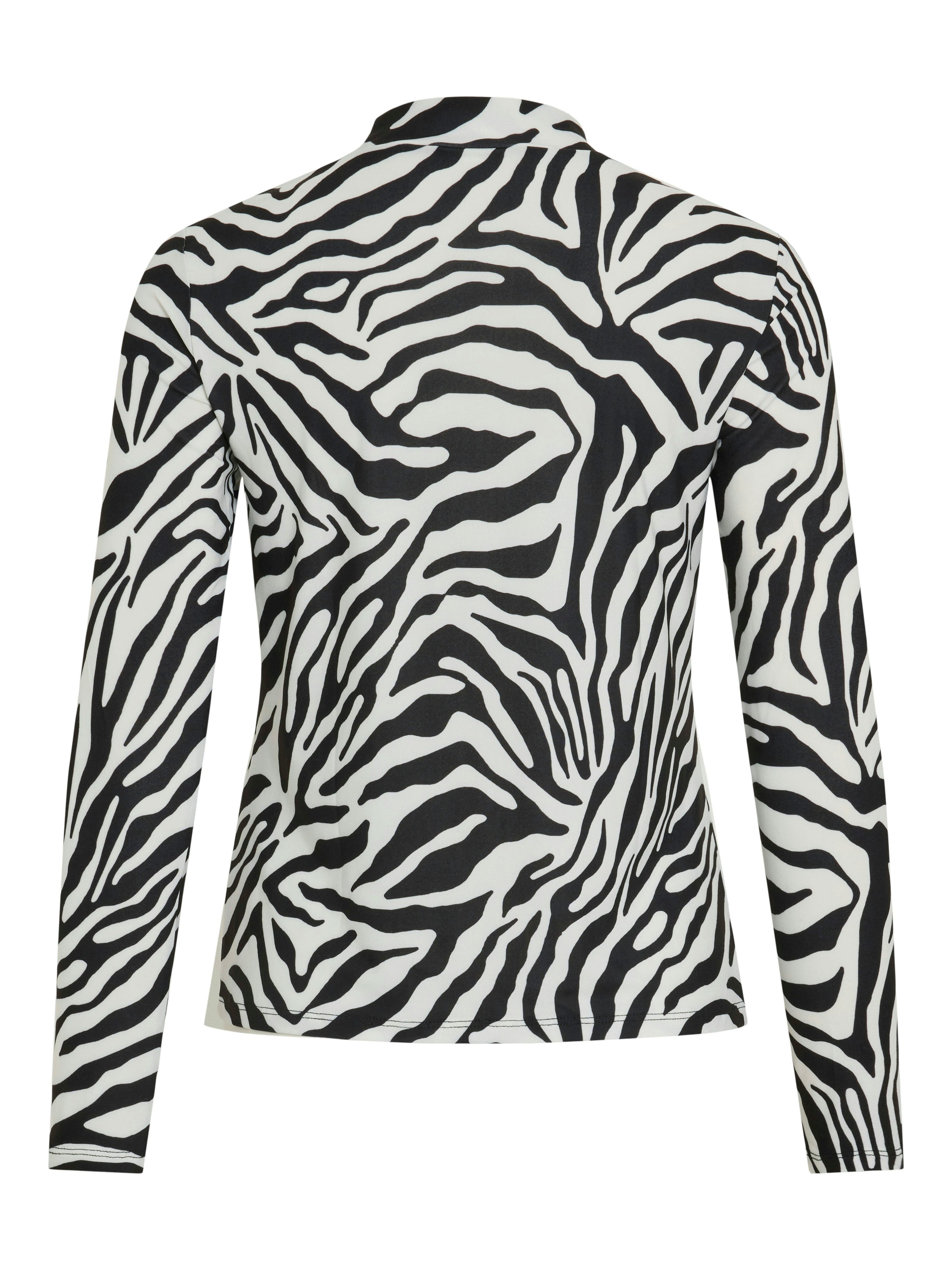 Vila Stehkragenshirt VILEOA L/S ROLLNECK TOP - NOOS Materialmix, regular fit