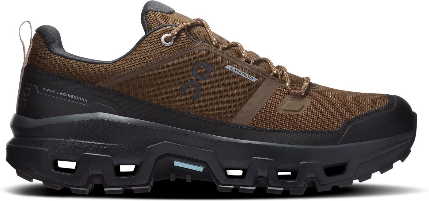 ON RUNNING Cloudrock Low WP EARTH / BLACK Trekkingschuh