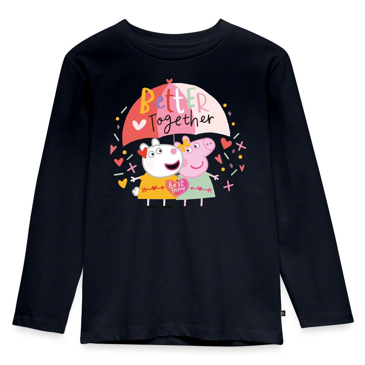 Spreadshirt T-Shirt Peppa Wutz Und Luzie Locke Better Together Kinder Premium Langarmshirt (1-tlg)