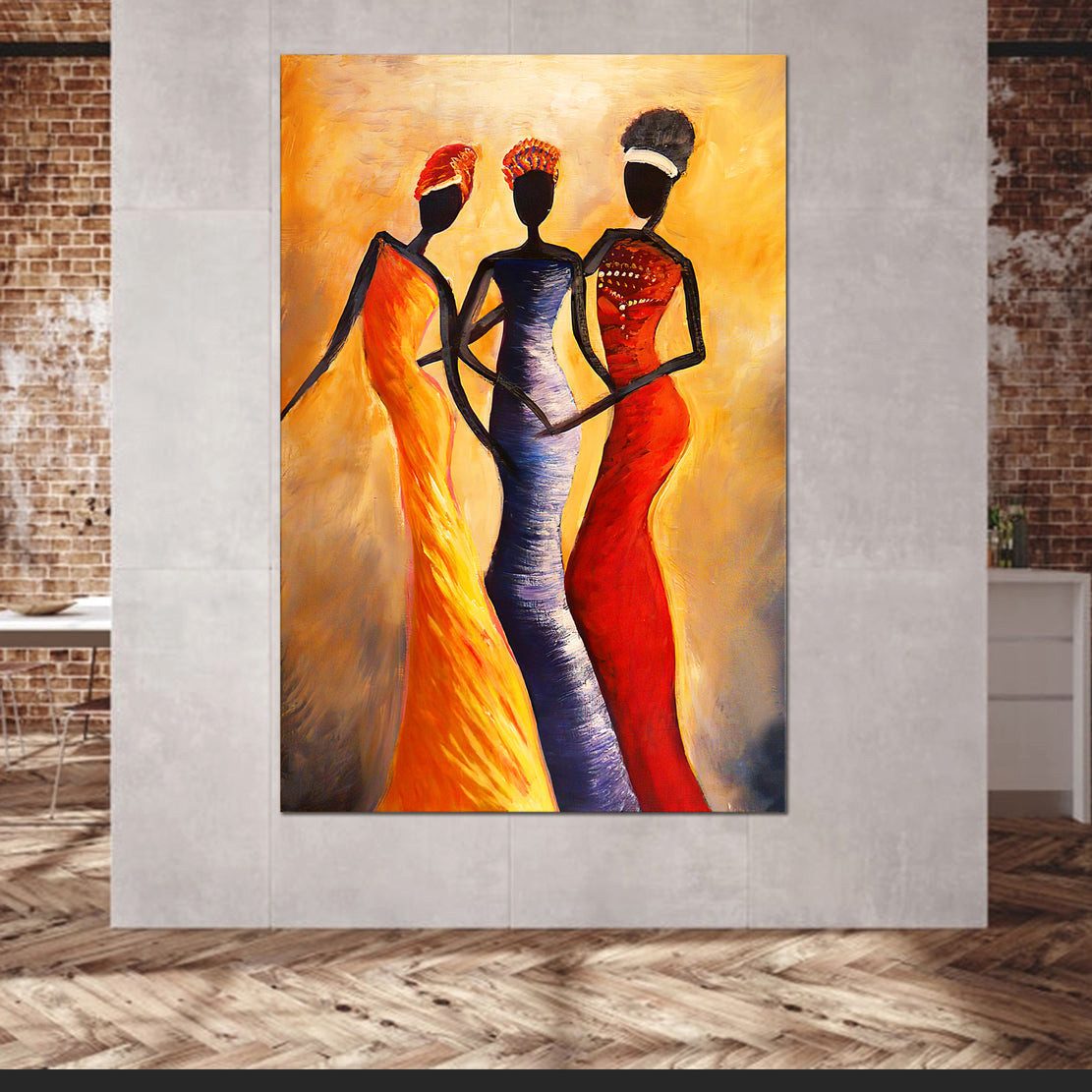 Artedinoi Leinwandbild Afrikanische Frauen Leinwandbild Wandbild XL Kunst Deko, Afrikanische Frauen, Porträt