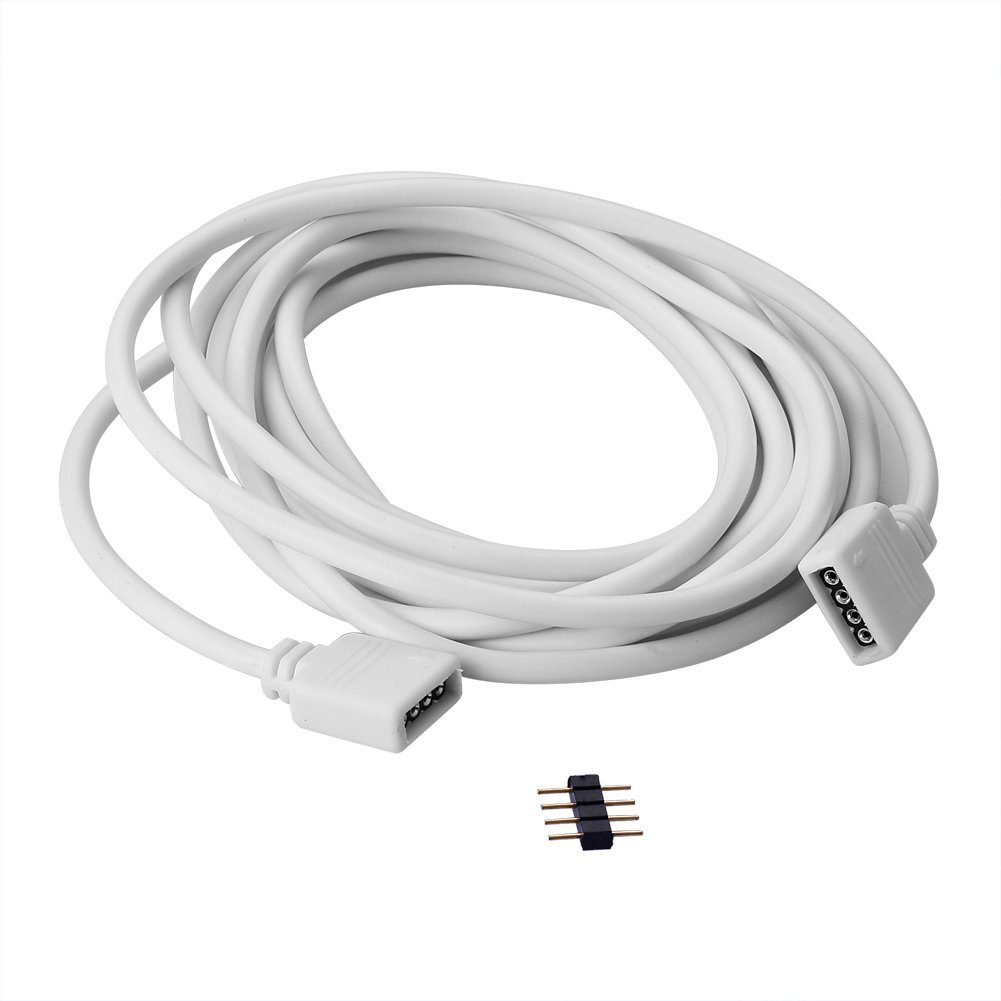 euroharry 2pk RGB Verlängerungskabel für LED Streifen Strip Verbindung 4Pin Wei Verlängerungskabel