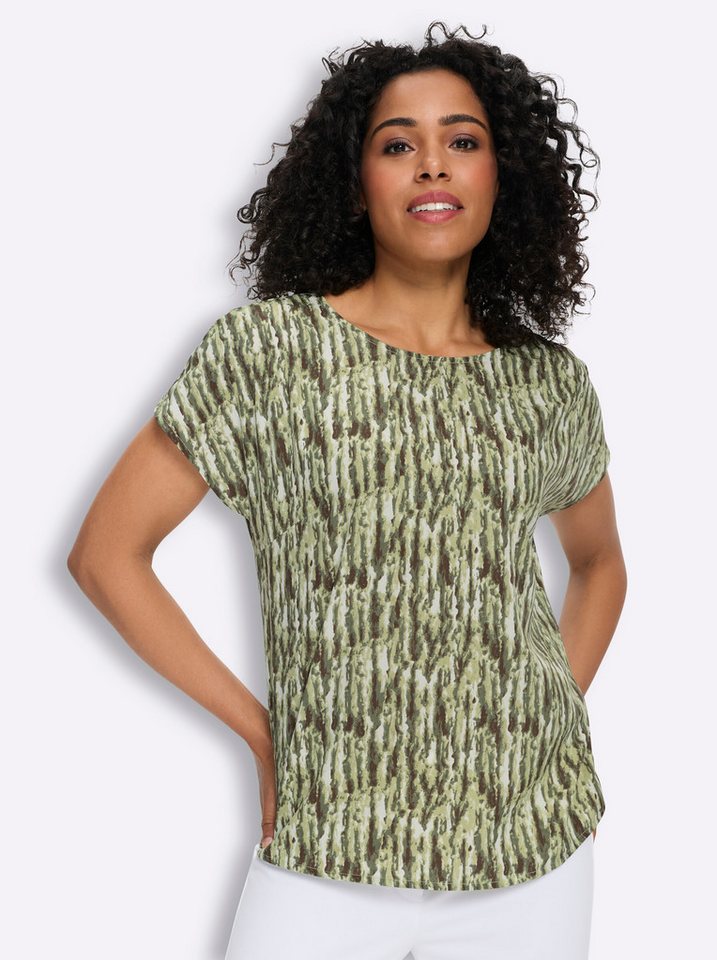 Sieh an! Klassische Bluse Schlupfbluse Kurzarm