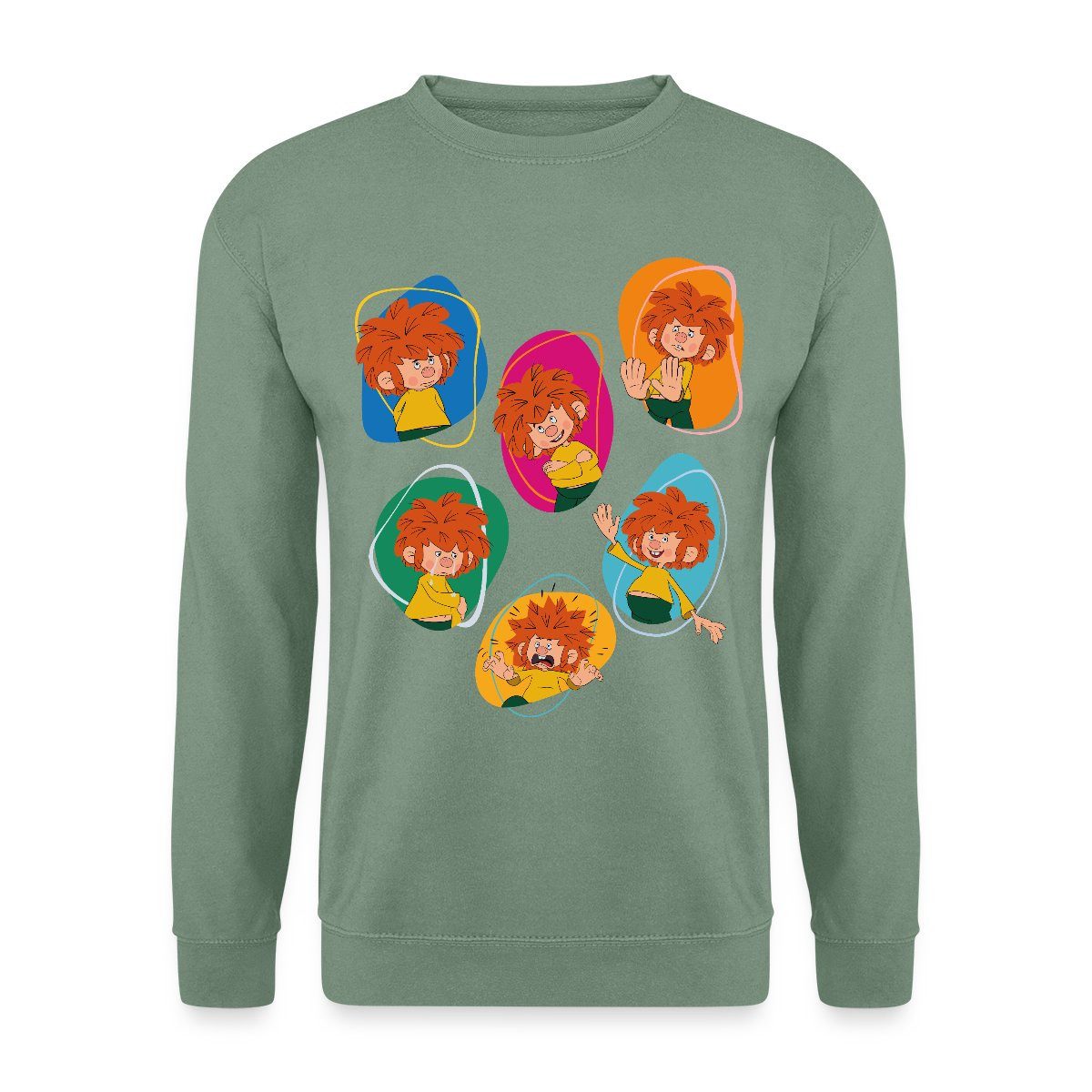 Sweatshirt Pumuckl Zeigt Verschiedene Emotionen Unisex Pullover