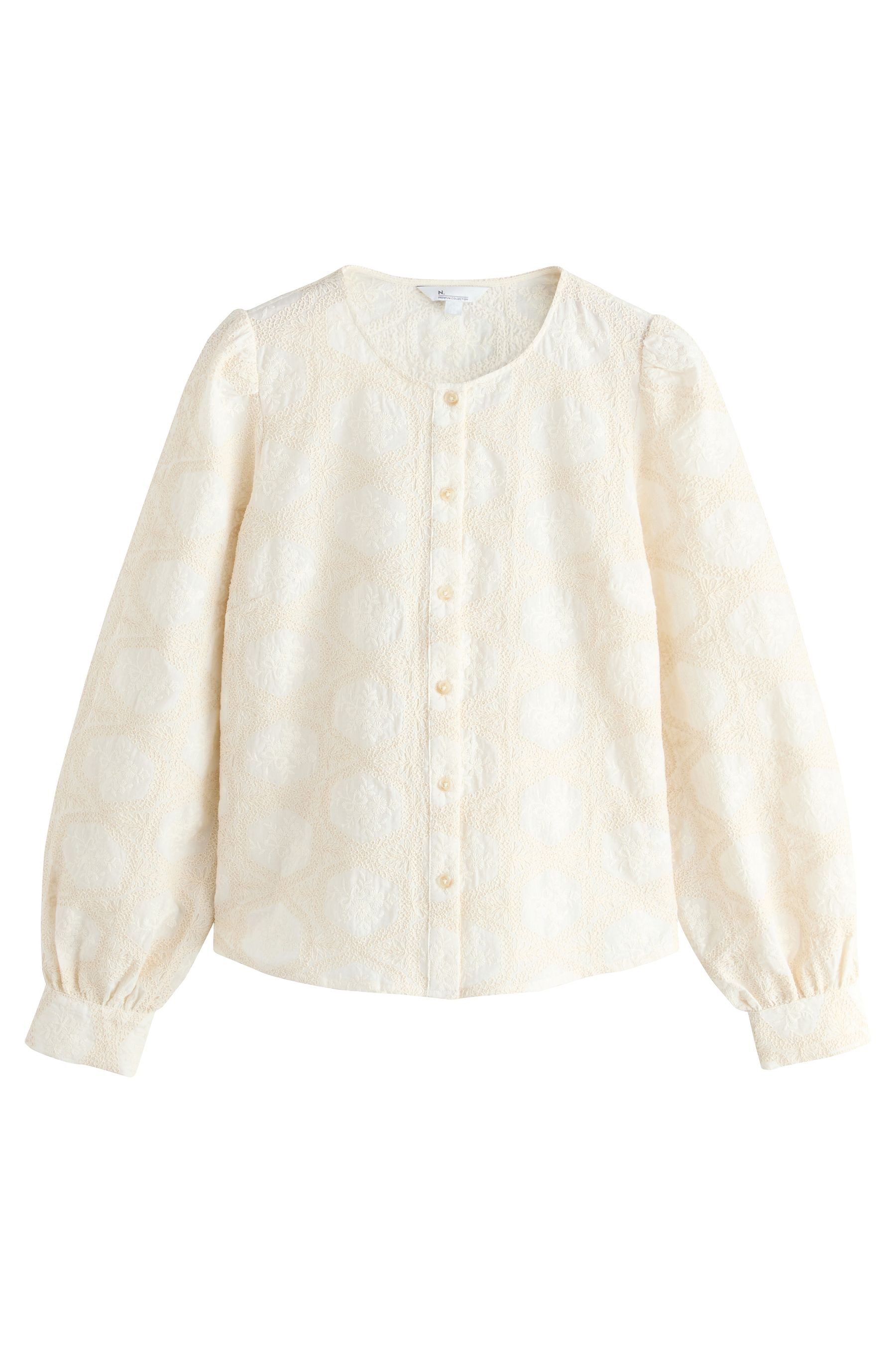 Next Langarmbluse N. Premium Bestickte, langärmelige Bluse (1-tlg) günstig online kaufen