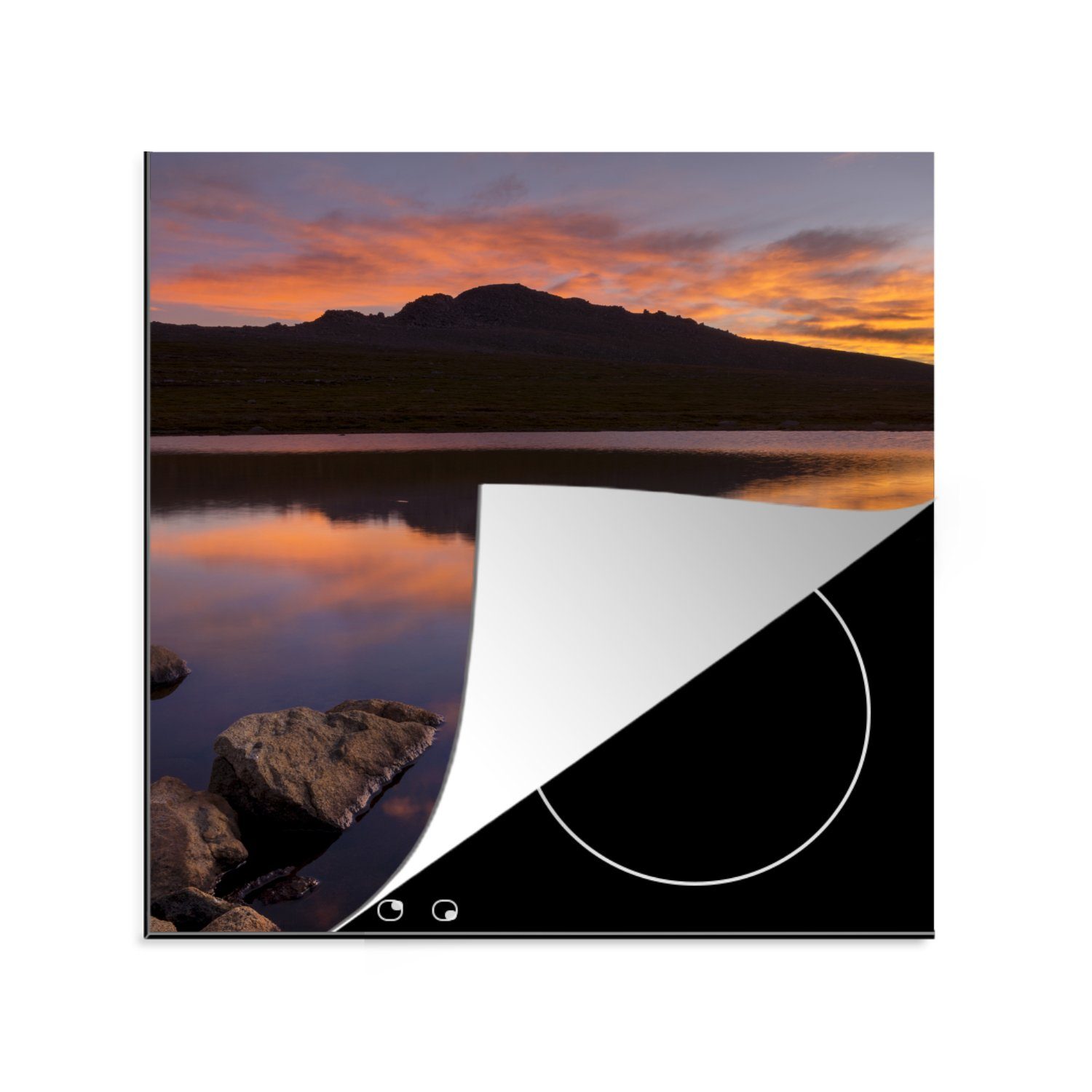 MuchoWow Herdblende-/Abdeckplatte Sonnenaufgang am Mount Evans, Vinyl, (1 tlg), 78x78 cm, Ceranfeldabdeckung, Arbeitsplatte für küche