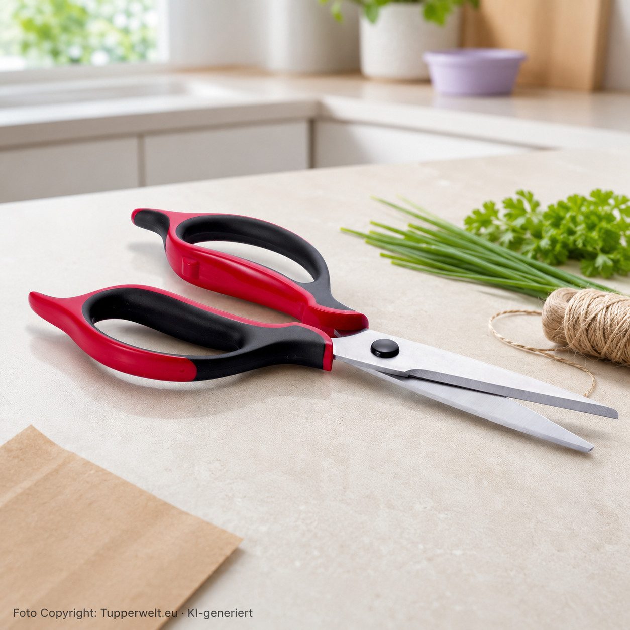 TUPPERWARE Haushaltsschere Tupperware Ergonomic-Schere für Rechts und Linkshänder