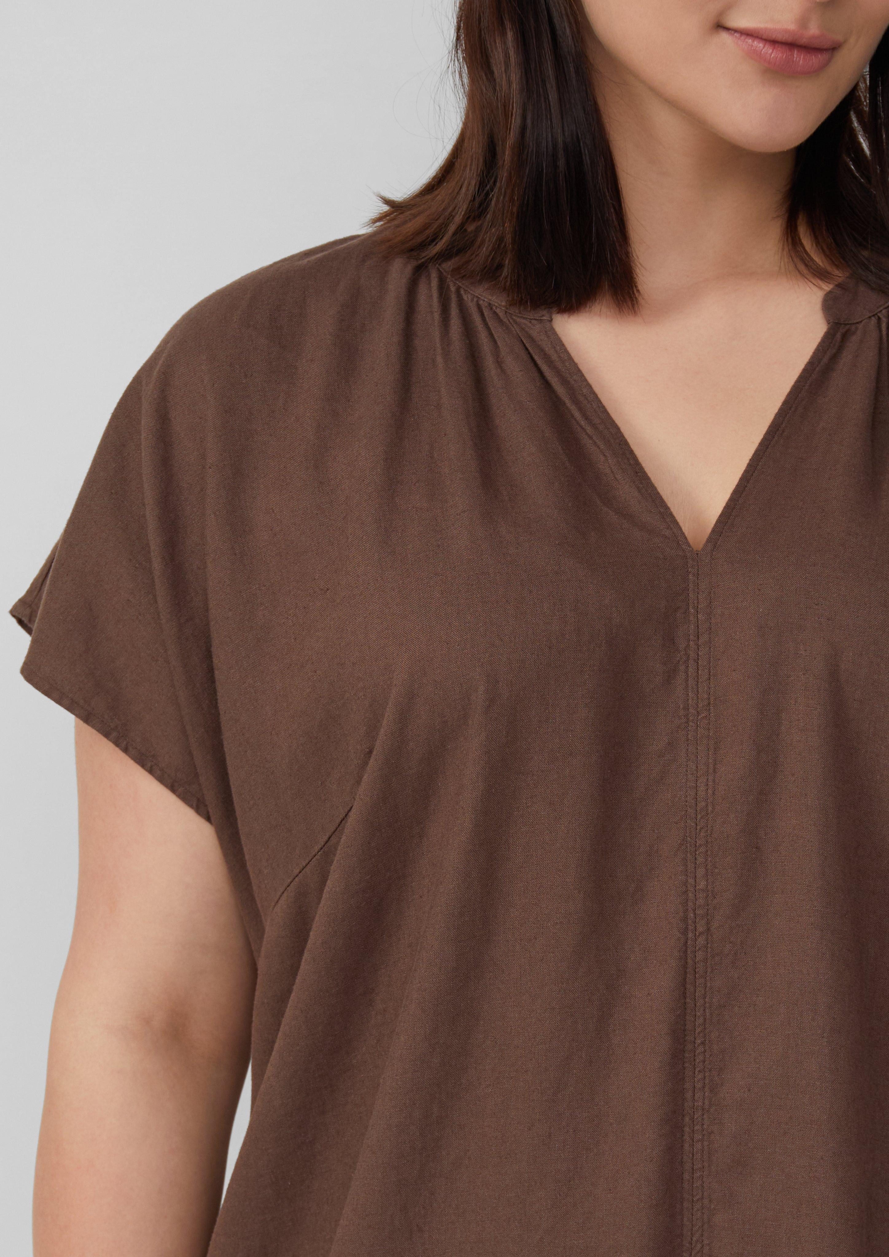 s.Oliver Blusenkleid Midi-Kleid aus Leinenmix mit günstig online kaufen