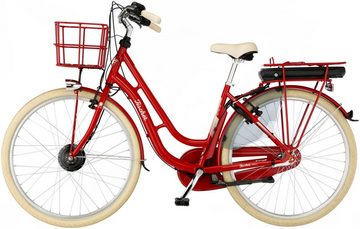 FISCHER Fahrrad E-Bike CITA RETRO 2.0 418 48, 3 Gang Shimano Shimano 3-Gang Nexus Nabenschaltung Schaltwerk, Nabenschaltung, Frontmotor, 418 Wh Akku, (mit Akku-Ladegerät, mit Werkzeug)