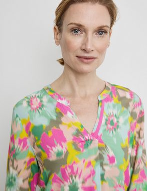 GERRY WEBER Klassische Bluse Fließende Bluse mit Tunika-Ausschnitt