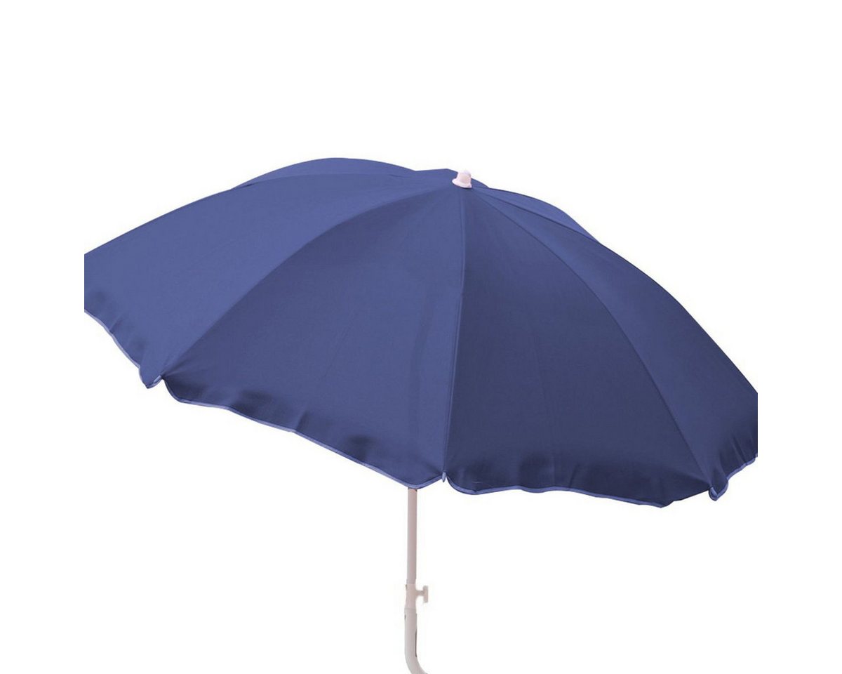Marabellas Shop Sonnenschirm Strandschirm knickbar ca. 180 cm aus Polyester mit UV-Schutz und Mast, höhenverstellbar