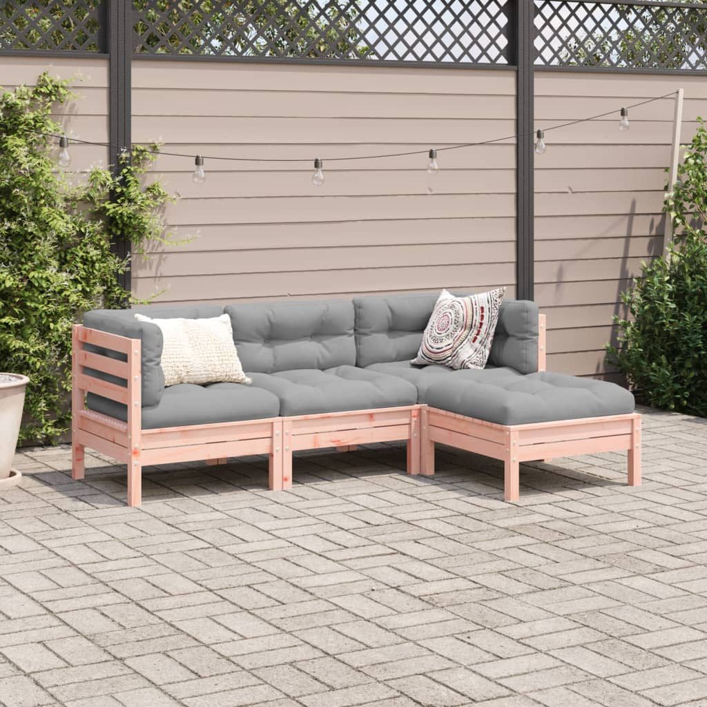 vidaXL Gartenlounge-Set 4-tlg. Garten-Sofagarnitur mit Kissen günstig online kaufen