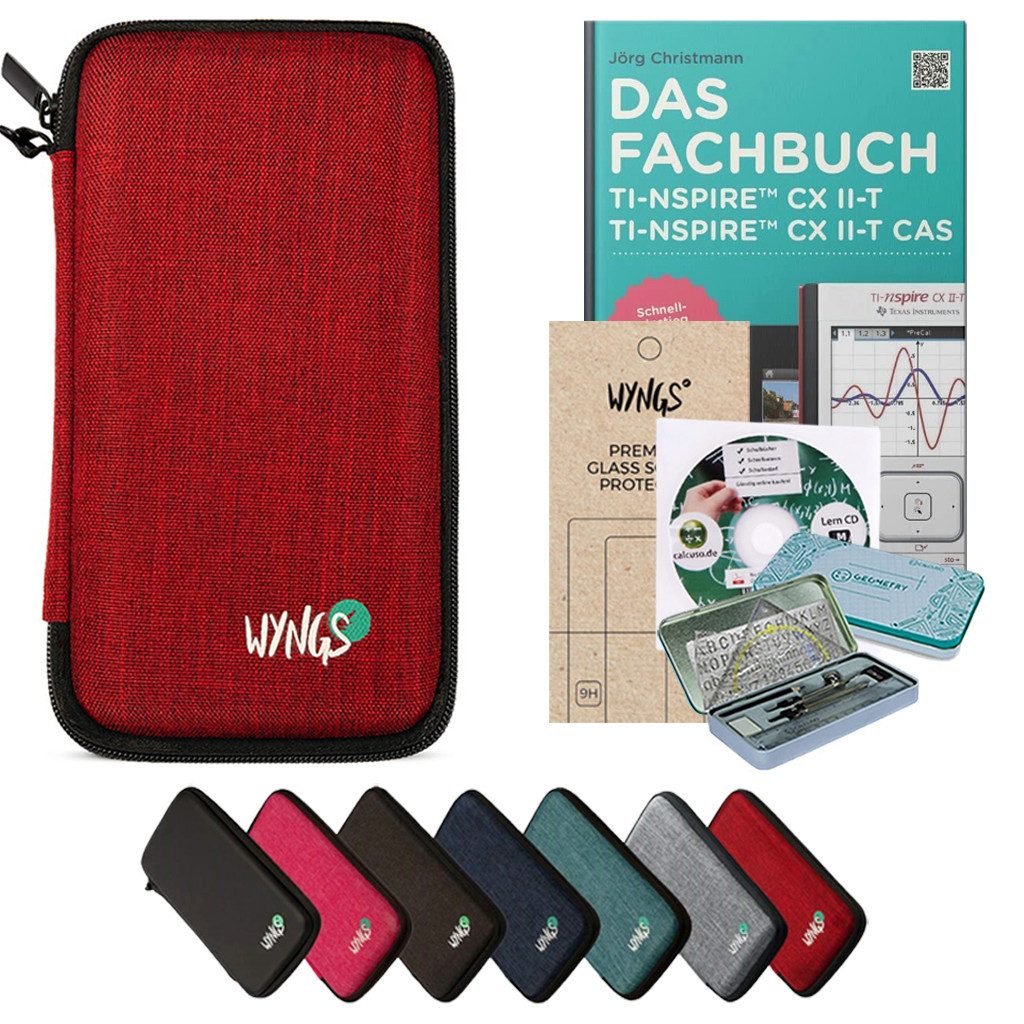 Taschenrechner Zubehör zum TI-Nspire CX II-T (CAS) - Rot - Premium Set