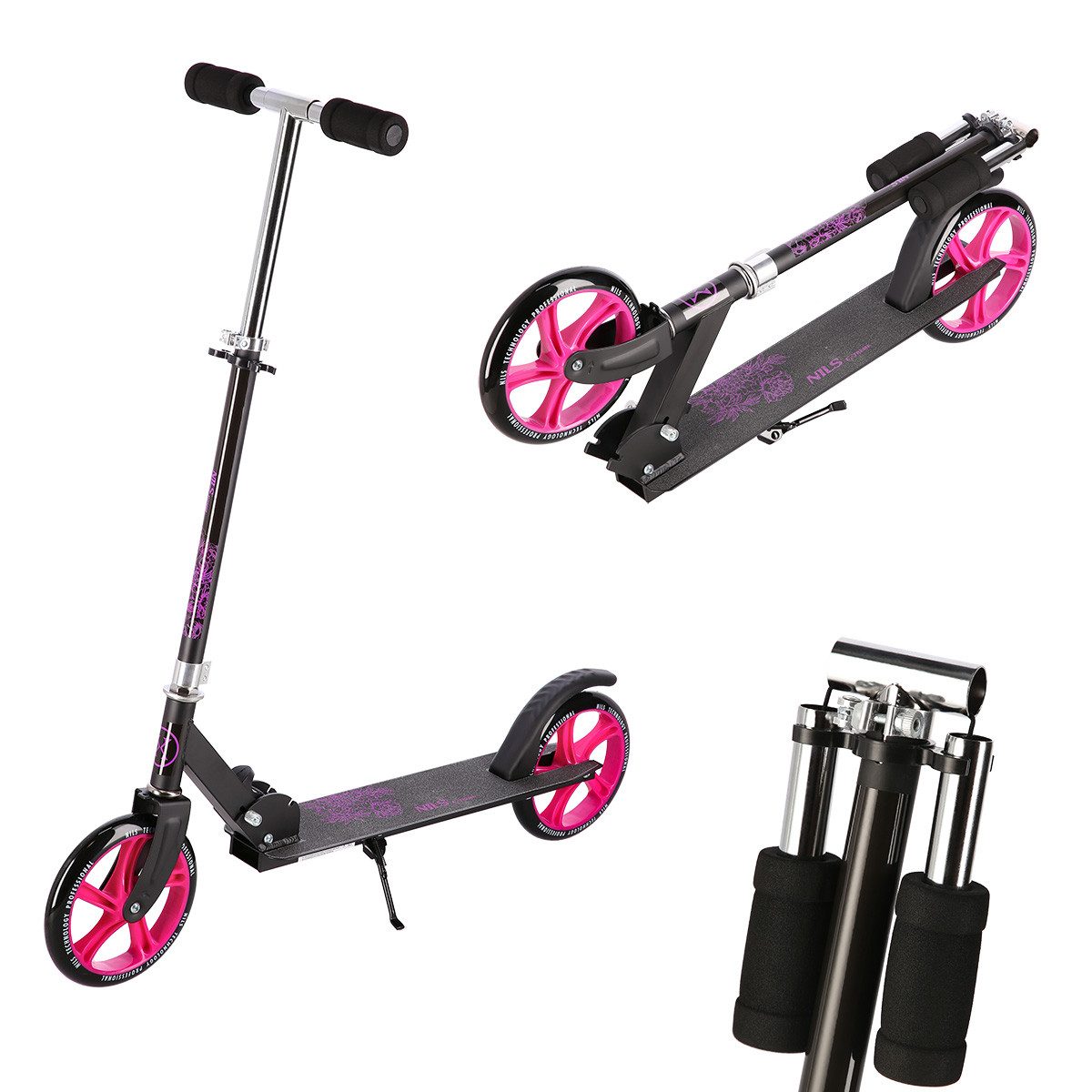 Cityroller Scooter Roller Tretroller Flower Pink
