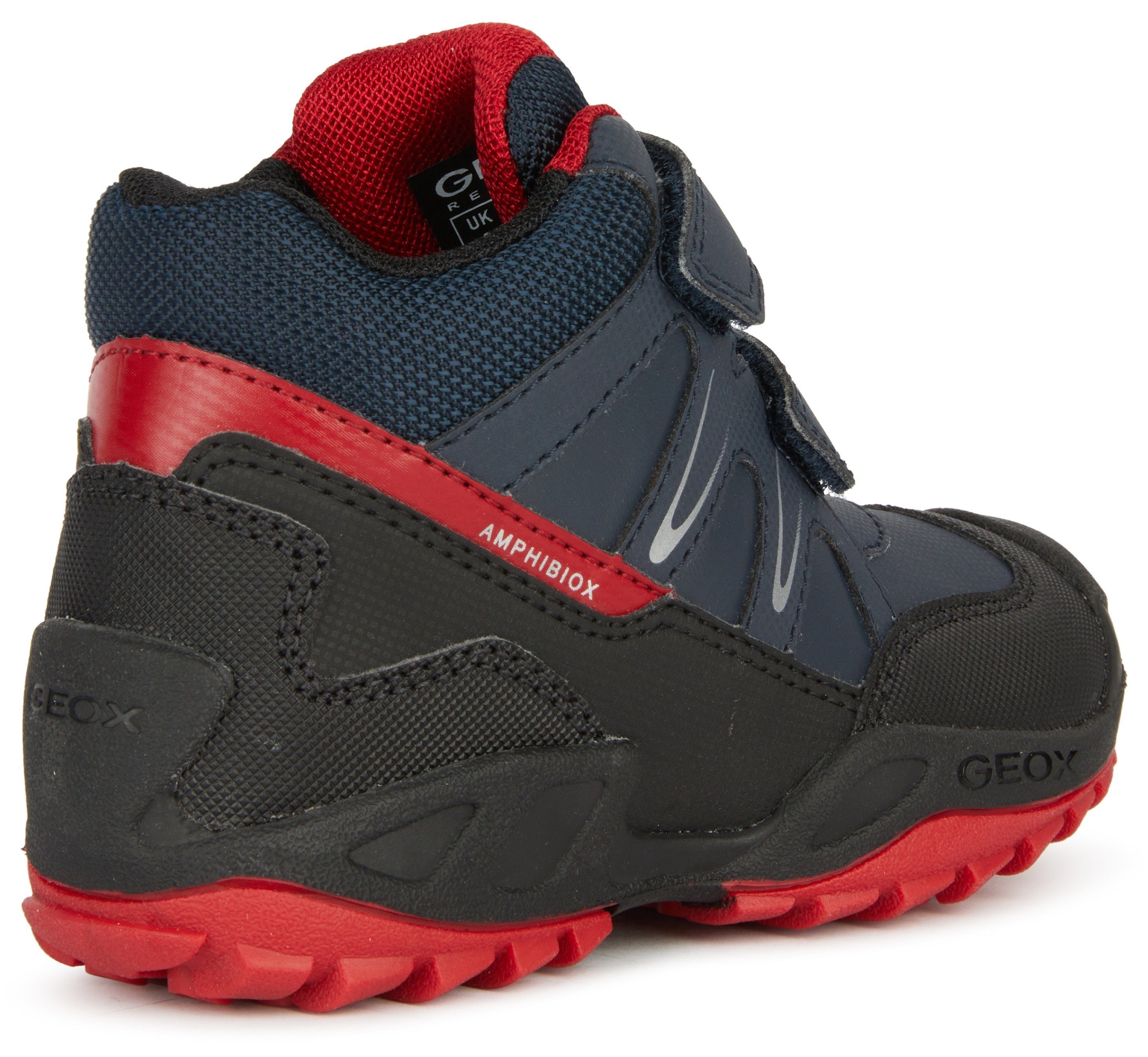 Geox J NEW B SAVAGE wasserabweisender navy-rot TEX-Membrane Winterboots mit ABX BOY