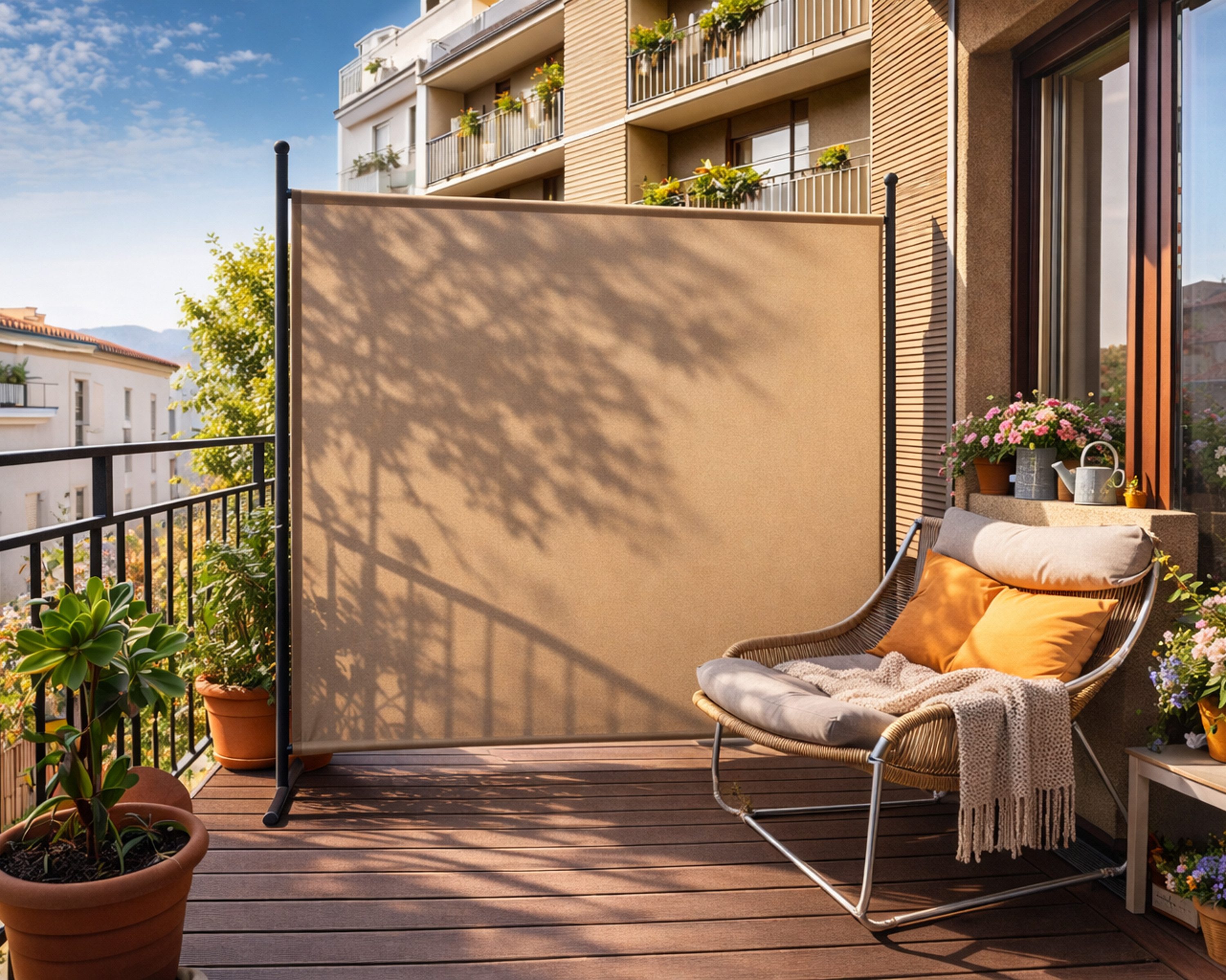 Quick Star Paravent Stellwand Outdoor Wetterfest in mehreren Größen - Farben - Motiven