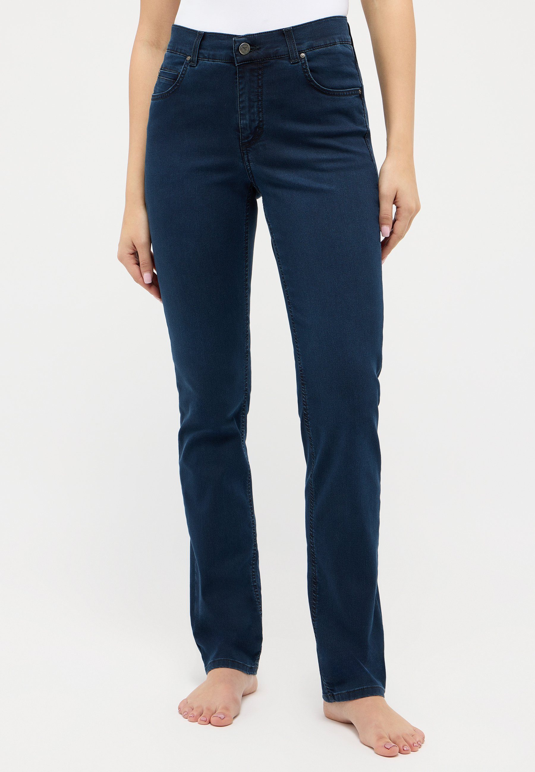 ANGELS Straight-Jeans Jeans Cici mit Super Stretch Denim blue