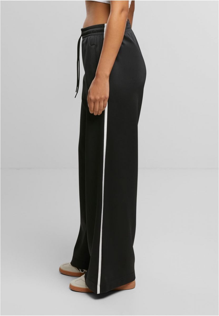 URBAN CLASSICS Trainingshose Ladies Wide Leg Track Pants Trainingshose Damen
