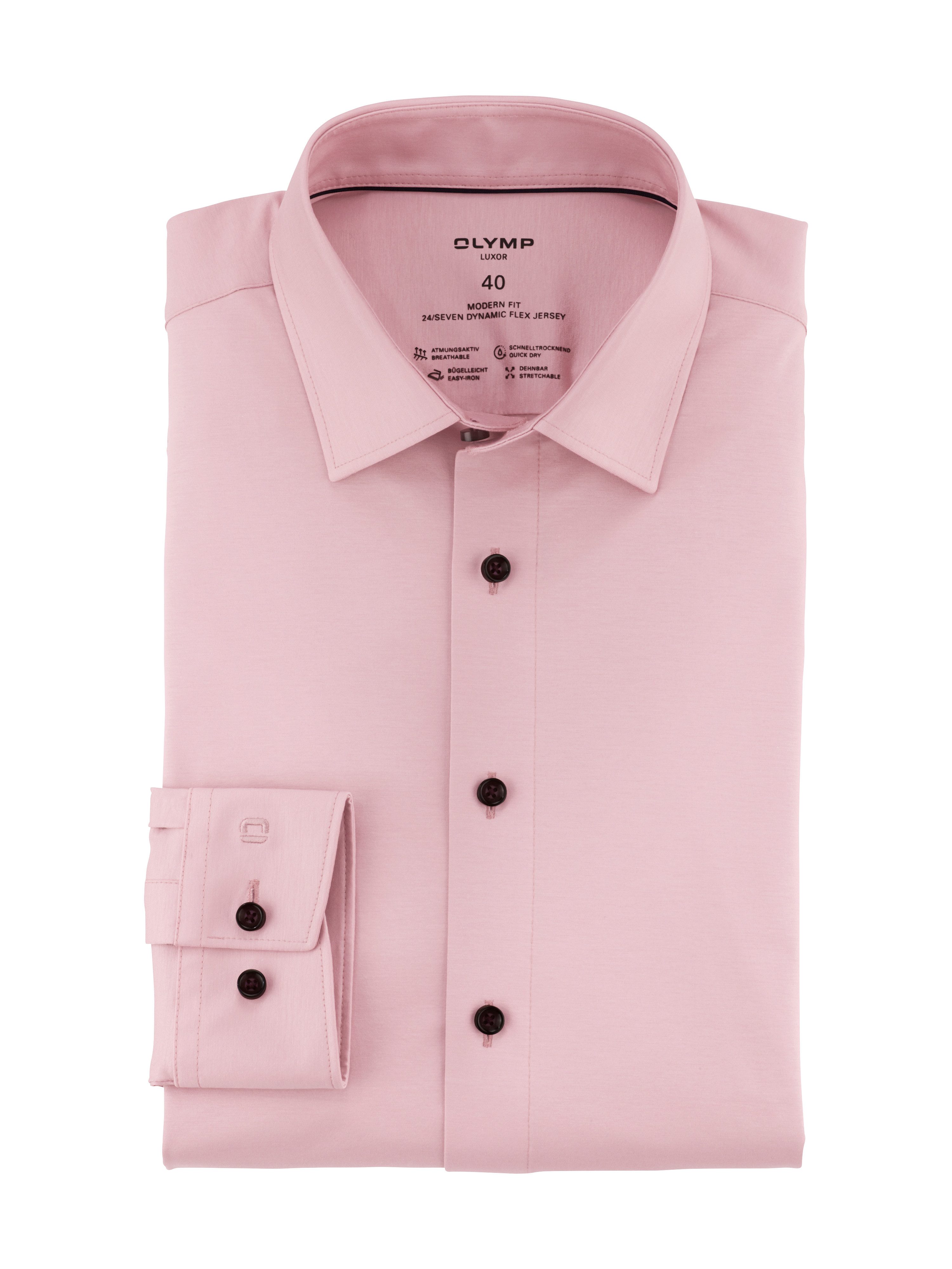 OLYMP Langarmhemd Luxor 24/Seven modern fit Jerseyshirt mit geruchshemmende günstig online kaufen