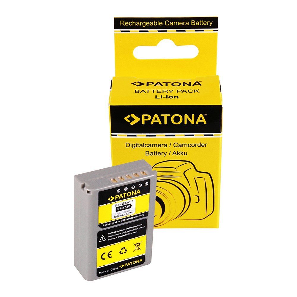 Patona Akku für Olympus PS-BLN1 Kamera-Akku Ersatzakku 1050 mAh (7,6 V, 1 St), BLN-1 OM-D E-M5 EM5 Mark II Stylus XZ-2 Pen E-P5 E-M1