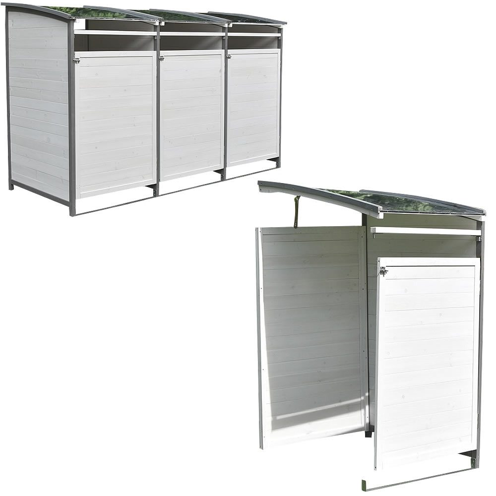 Melko Mülltonnenbox Anbaubox Mülltonnenbox Mülltonnenverkleidung Mülltonne 240L Gartenbox (Stück, 1 St), Vorimprigniert