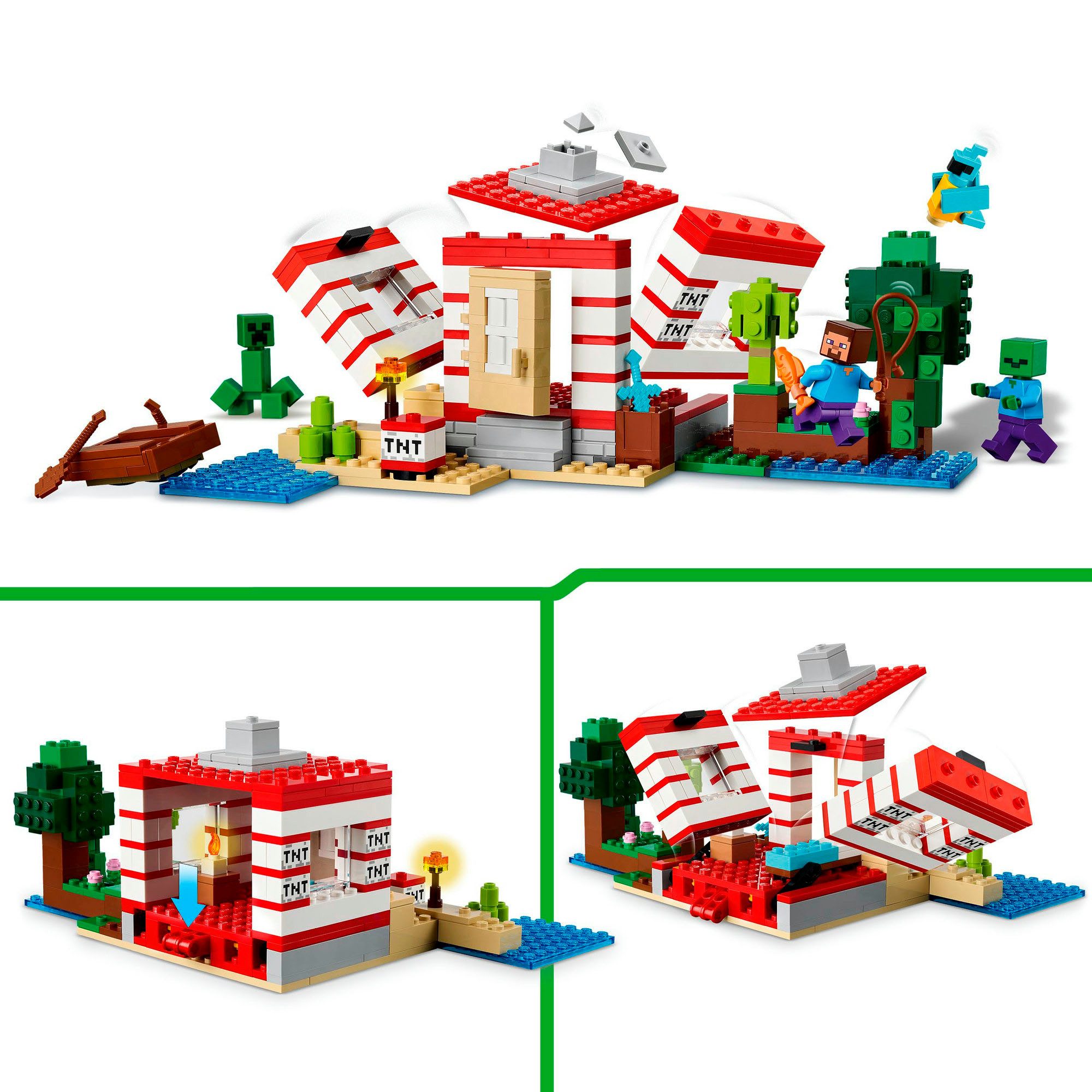 LEGO® Das TNT-Dschungelhaus (21275), LEGO Minecraft Konstruktionsspielsteine, (287 St), Made in Europe – Bild 4 von 5