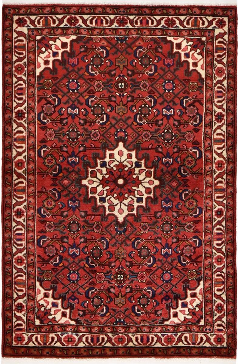 Orientteppich Hosseinabad 108x181 Handgeknüpfter Orientteppich / Perserteppich, Nain Trading, rechteckig, Höhe: 12 mm